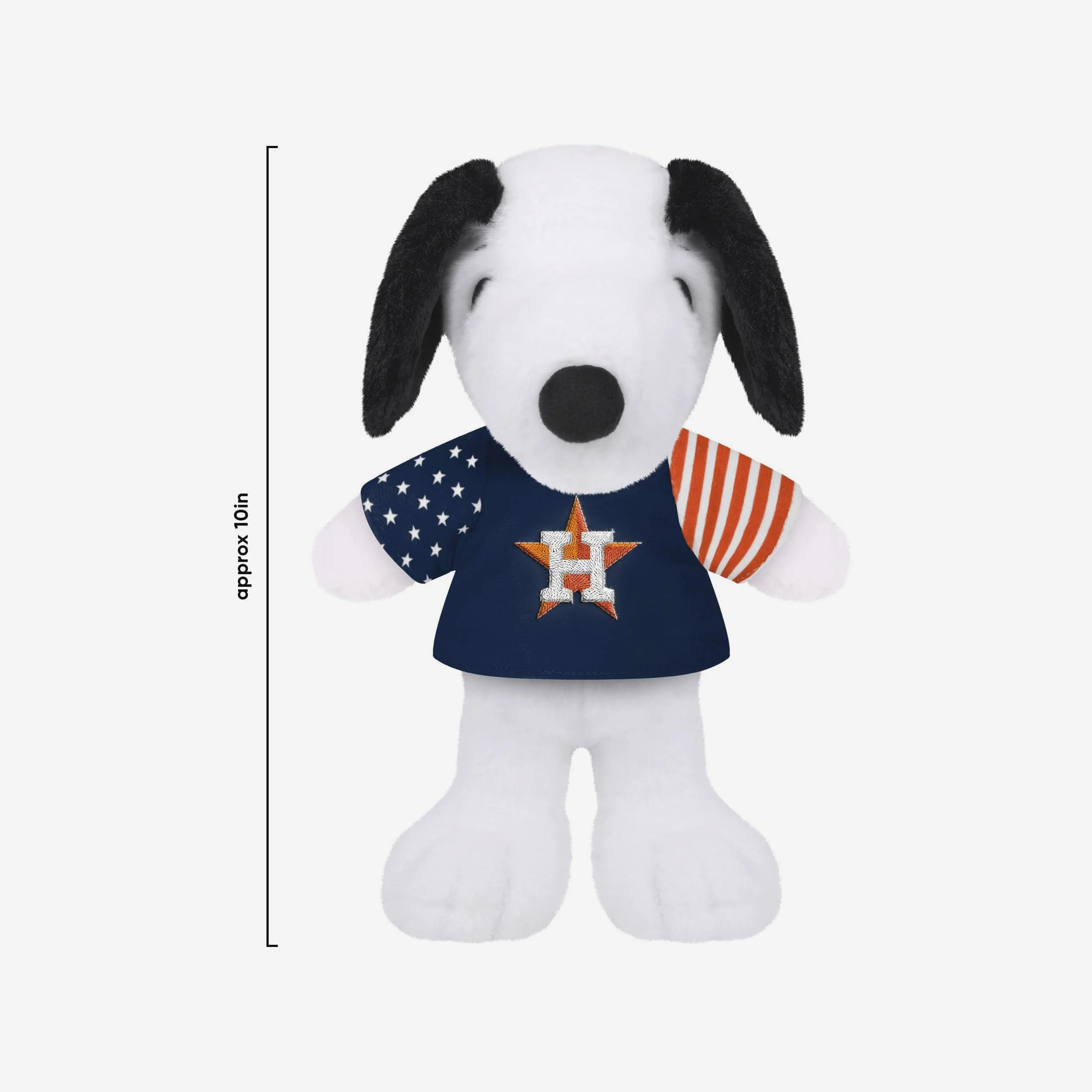 Houston Astros USA Flag Snoopy Peanuts Team Jersey Plush - Image 3