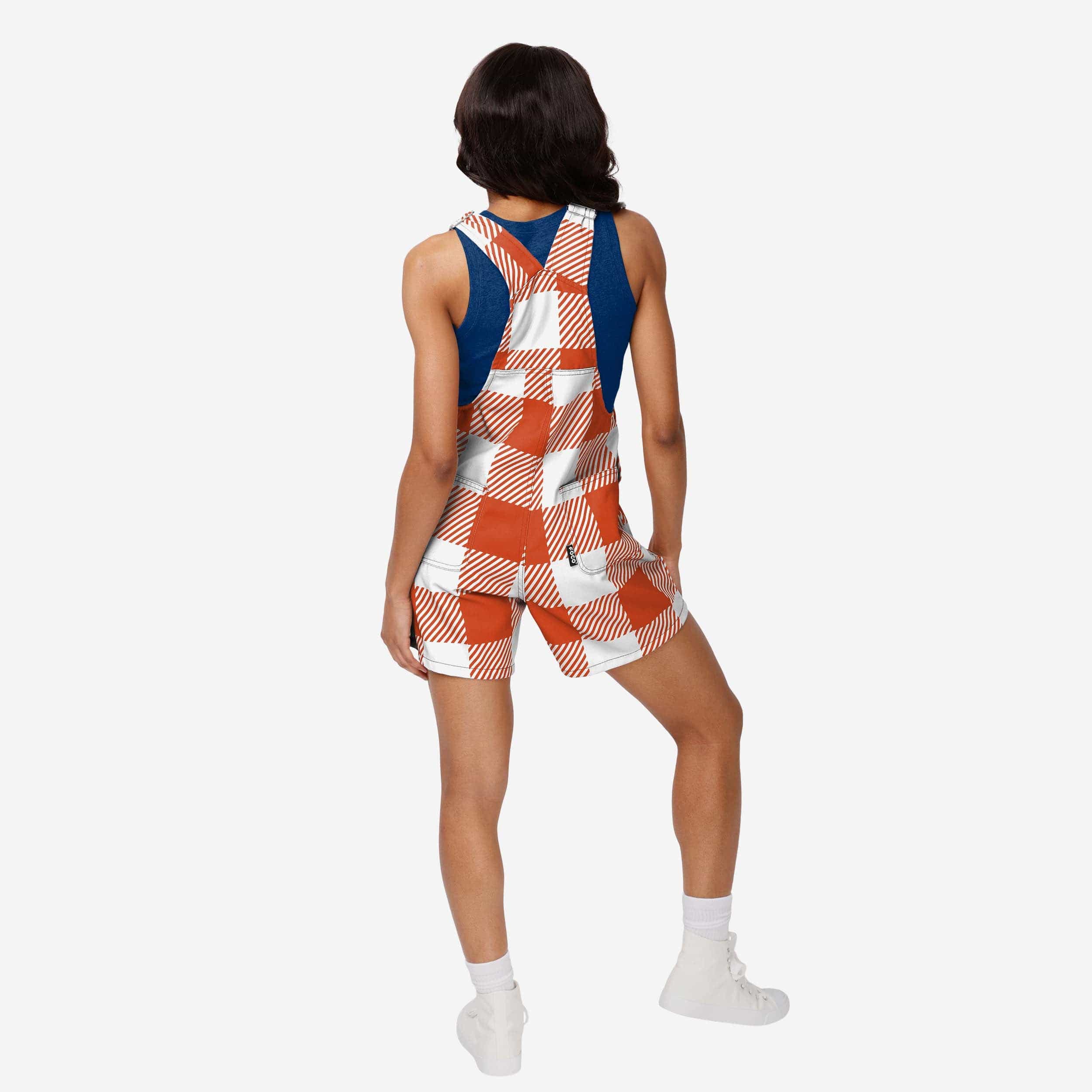 Houston Astros Womens Plaid Bib Shortalls - Image 2
