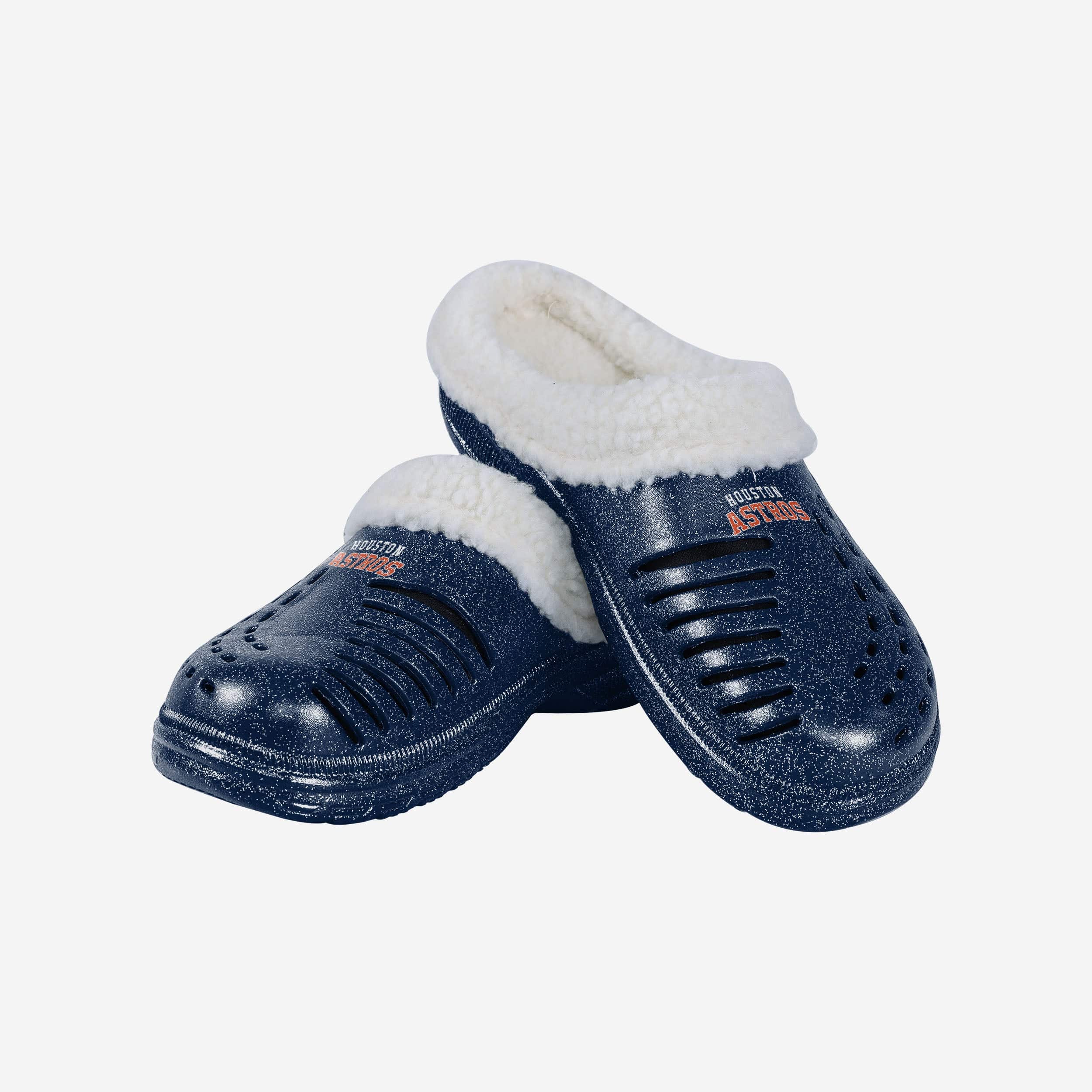 Houston Astros Womens Sherpa Lined Glitter Clog - Image 3