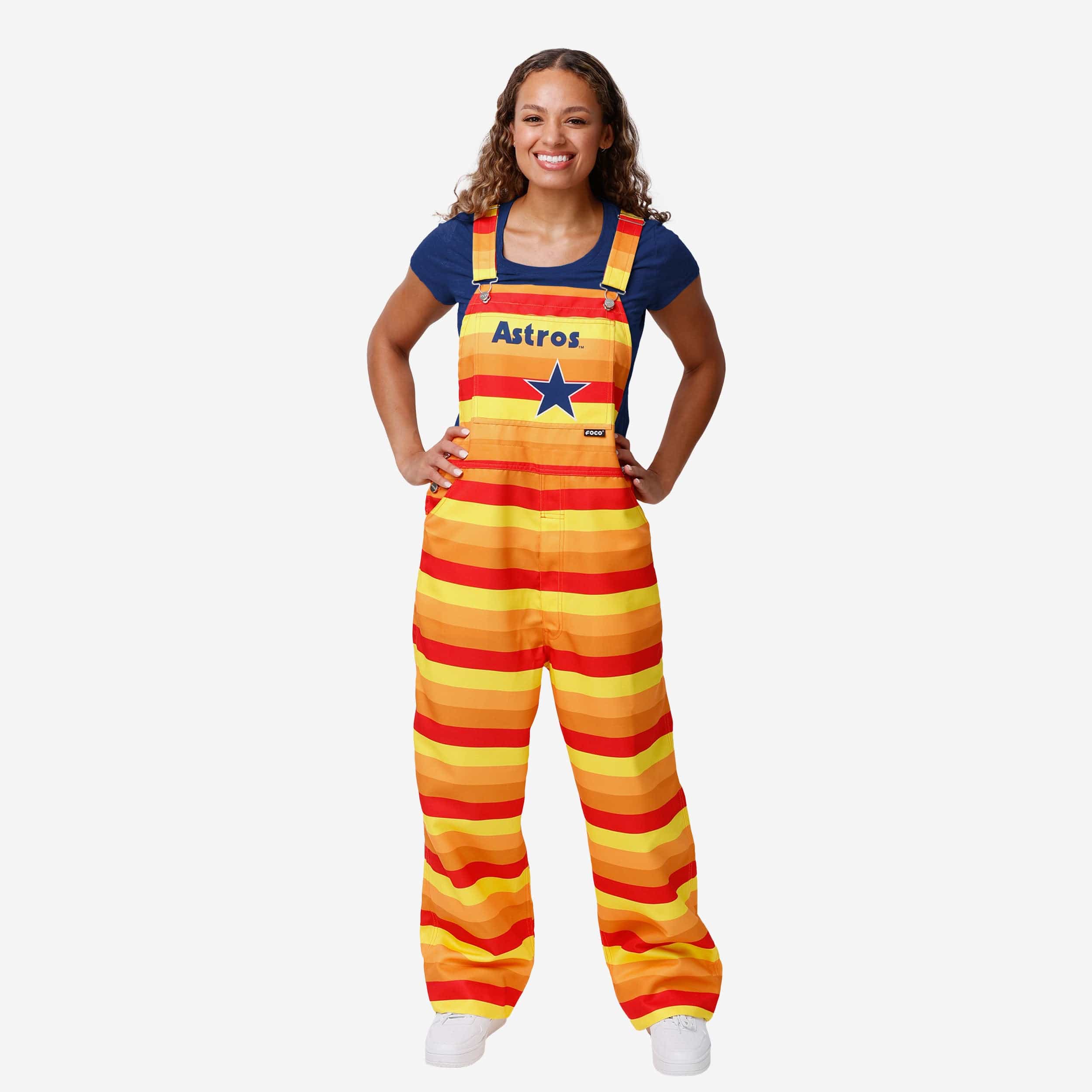 Houston Astros Womens Throwback Thematic Bib Overalls