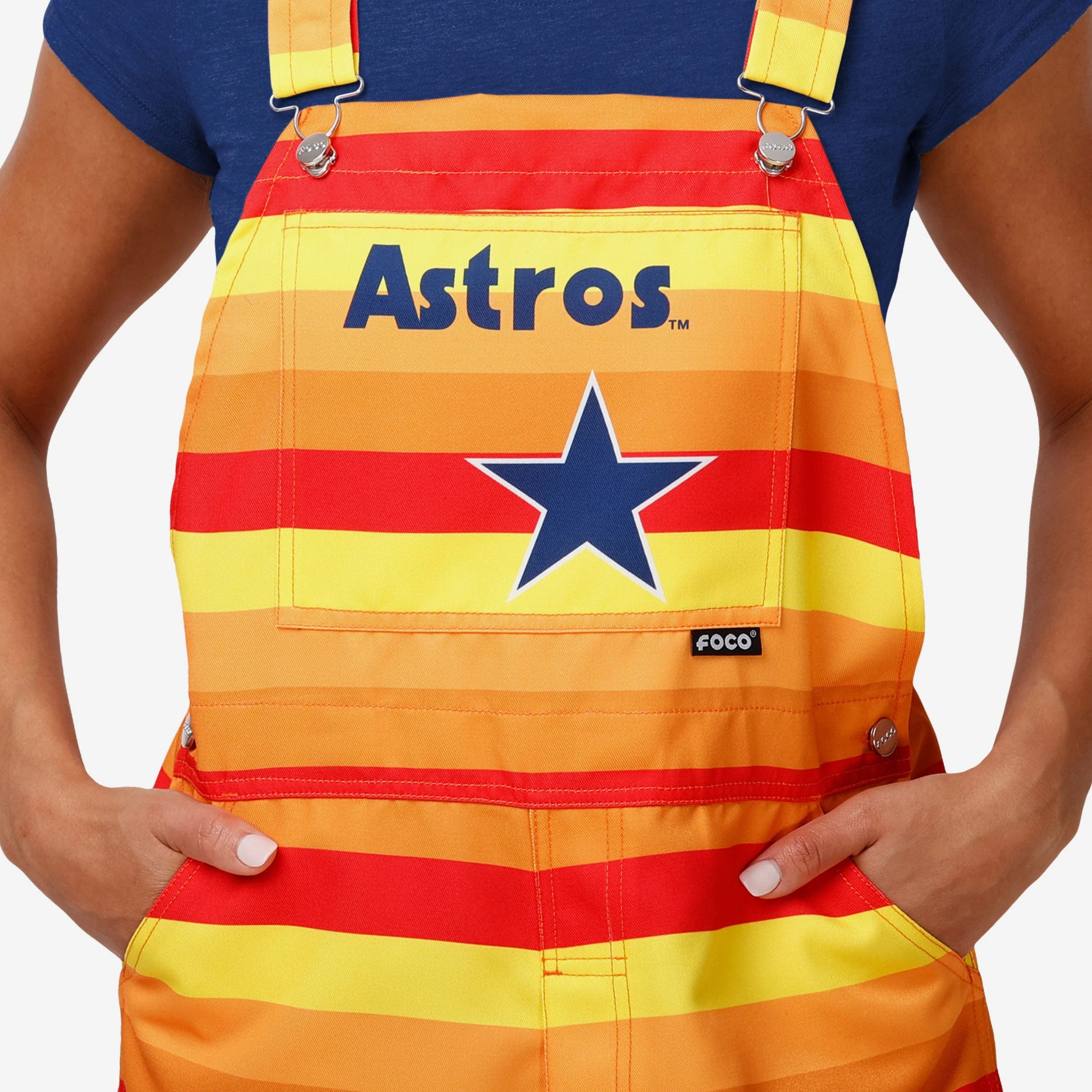 Houston Astros Womens Throwback Thematic Bib Overalls - Image 4