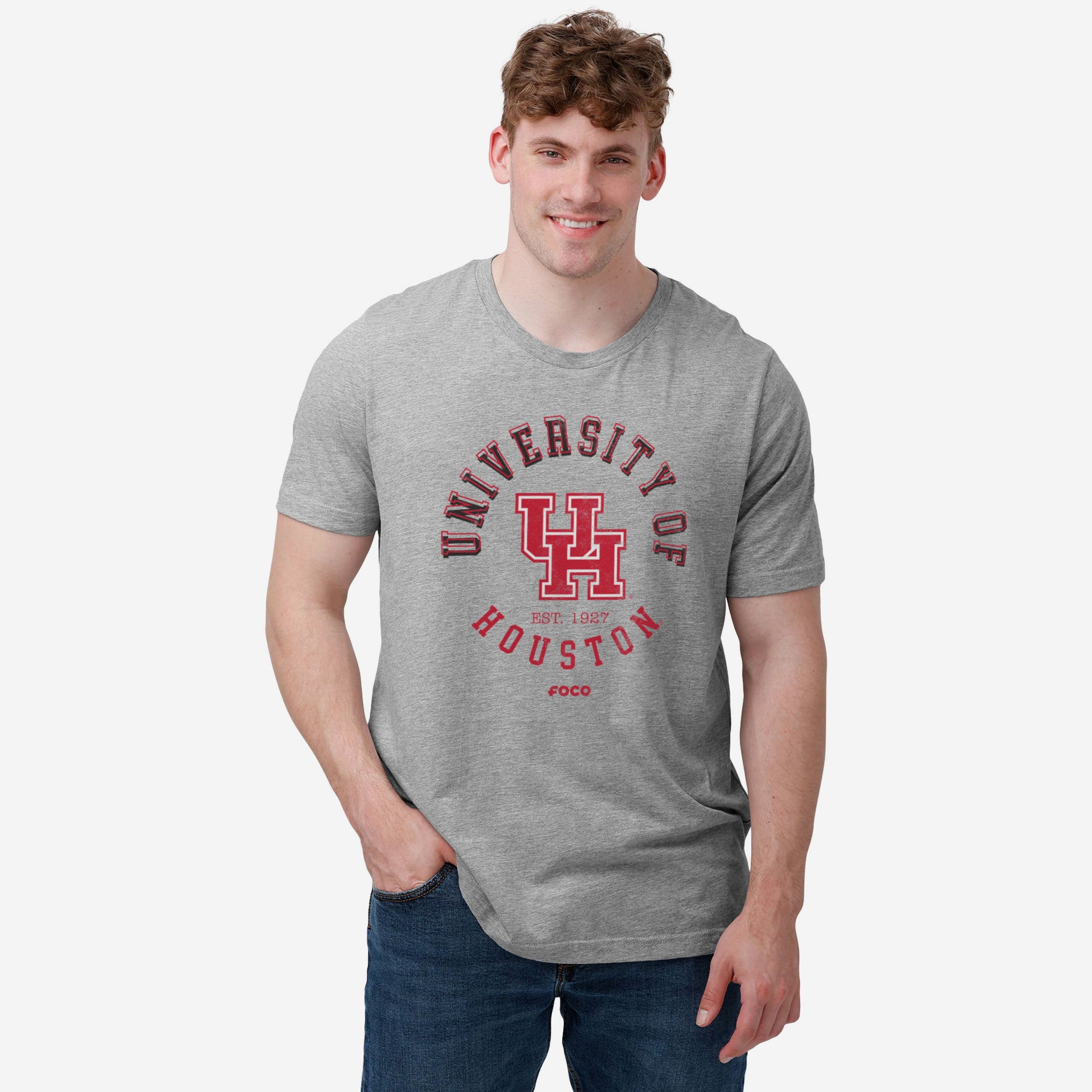 Houston Cougars Circle Vintage T-Shirt - Image 2