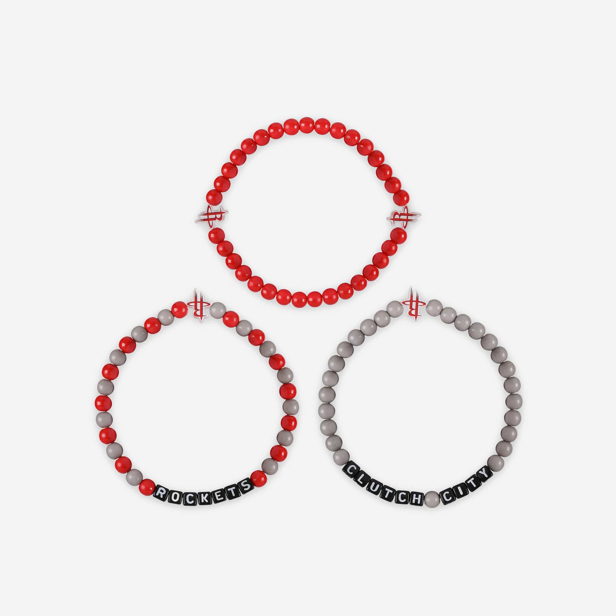 Houston Rockets 3 Pack Beaded Friendship Bracelet - Image 3