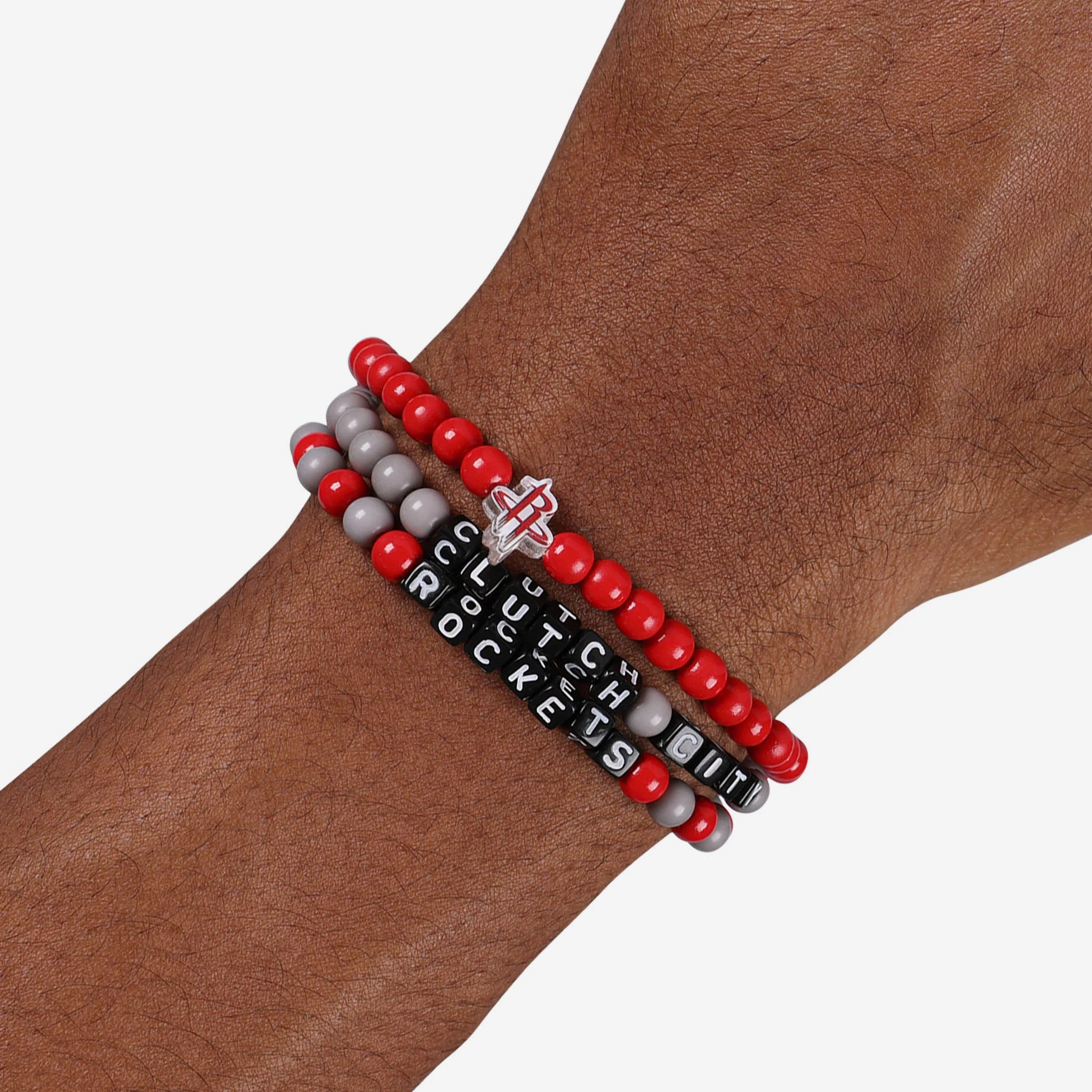 Houston Rockets 3 Pack Beaded Friendship Bracelet - Image 4