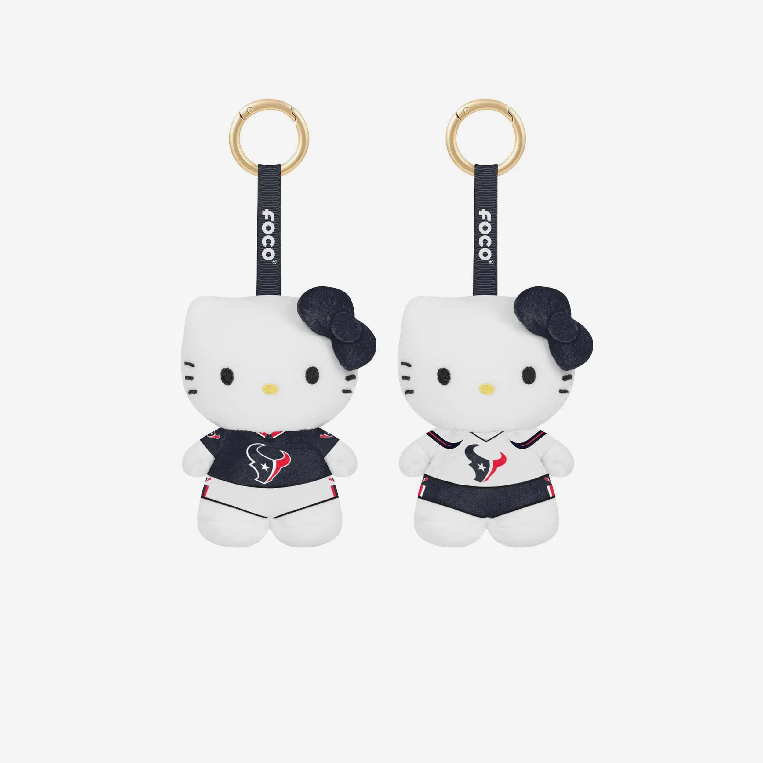 Houston Texans 2 Pack Mini Plush Hello Kitty® Bag Charm Keychain