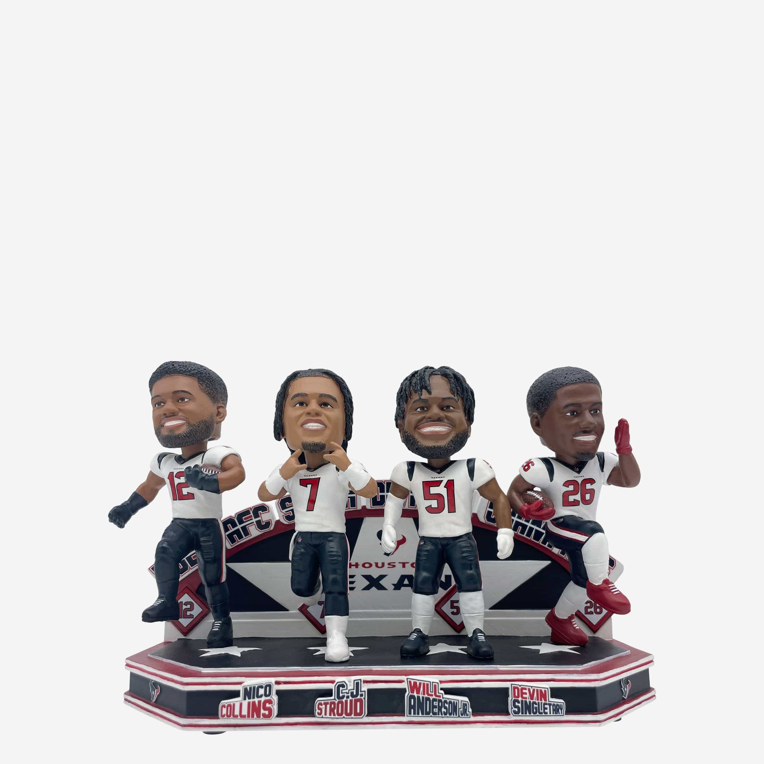 Houston Texans 2023 AFC South Division Champions Mini Bobblehead Scene