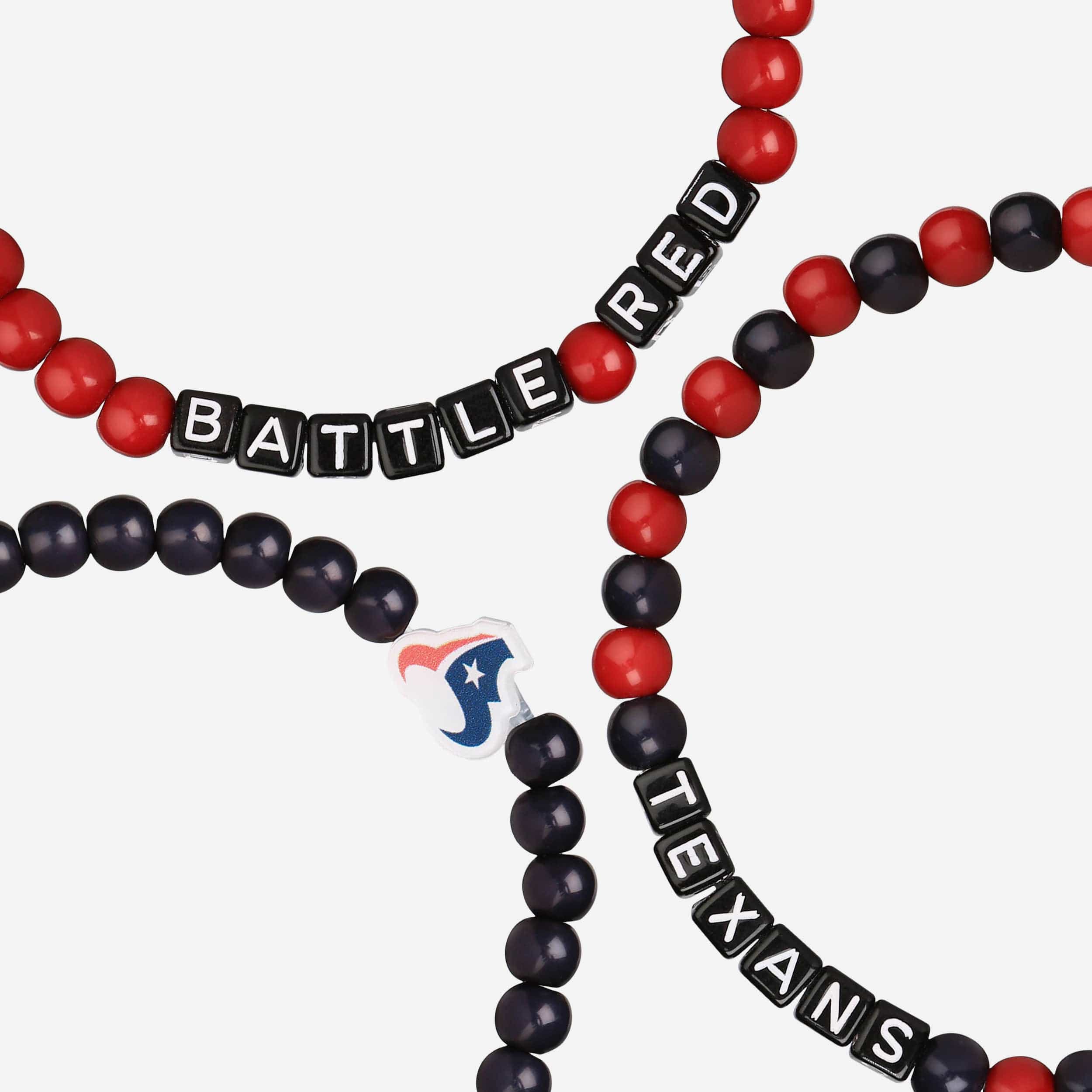 Houston Texans 3 Pack Beaded Friendship Bracelet - Image 2