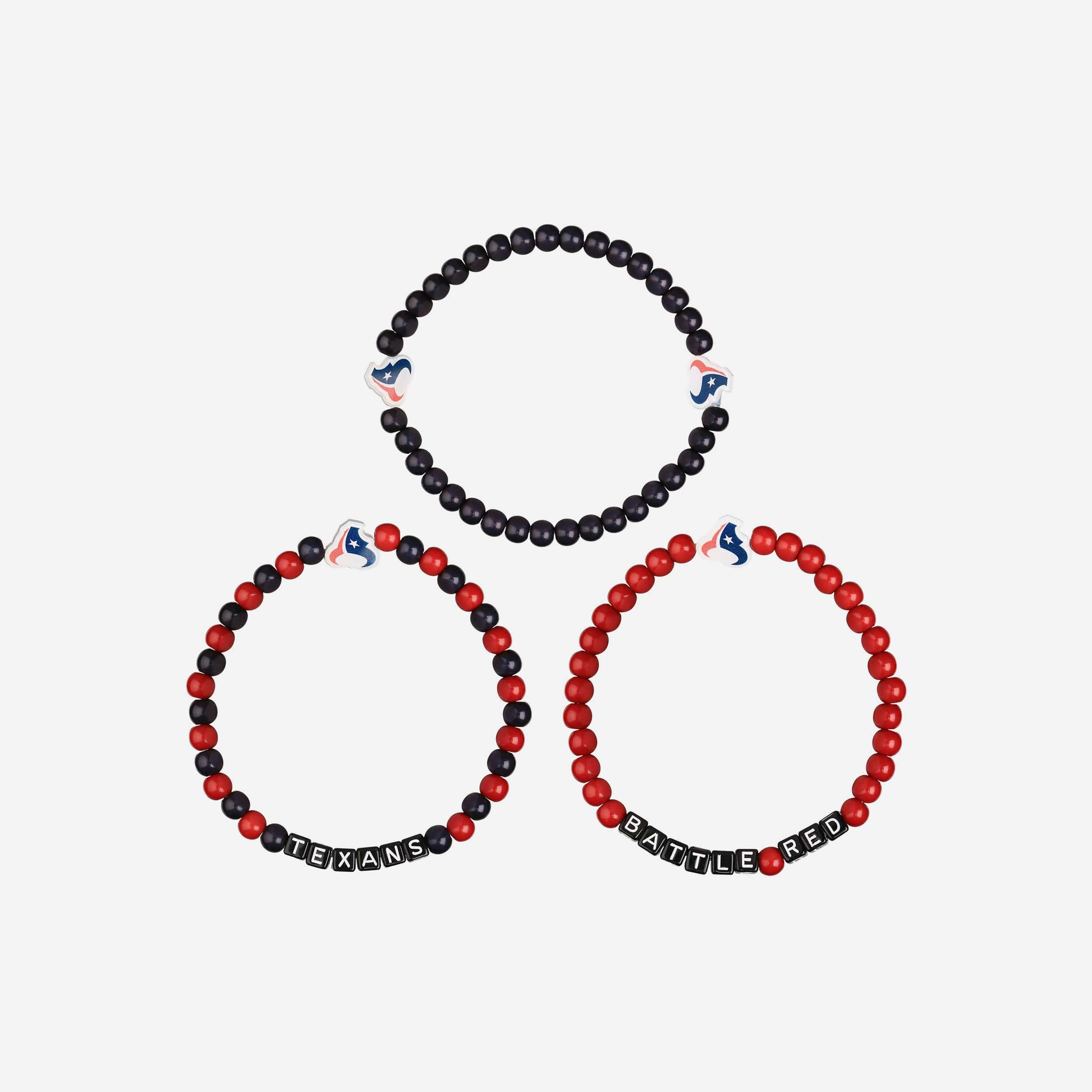 Houston Texans 3 Pack Beaded Friendship Bracelet - Image 3