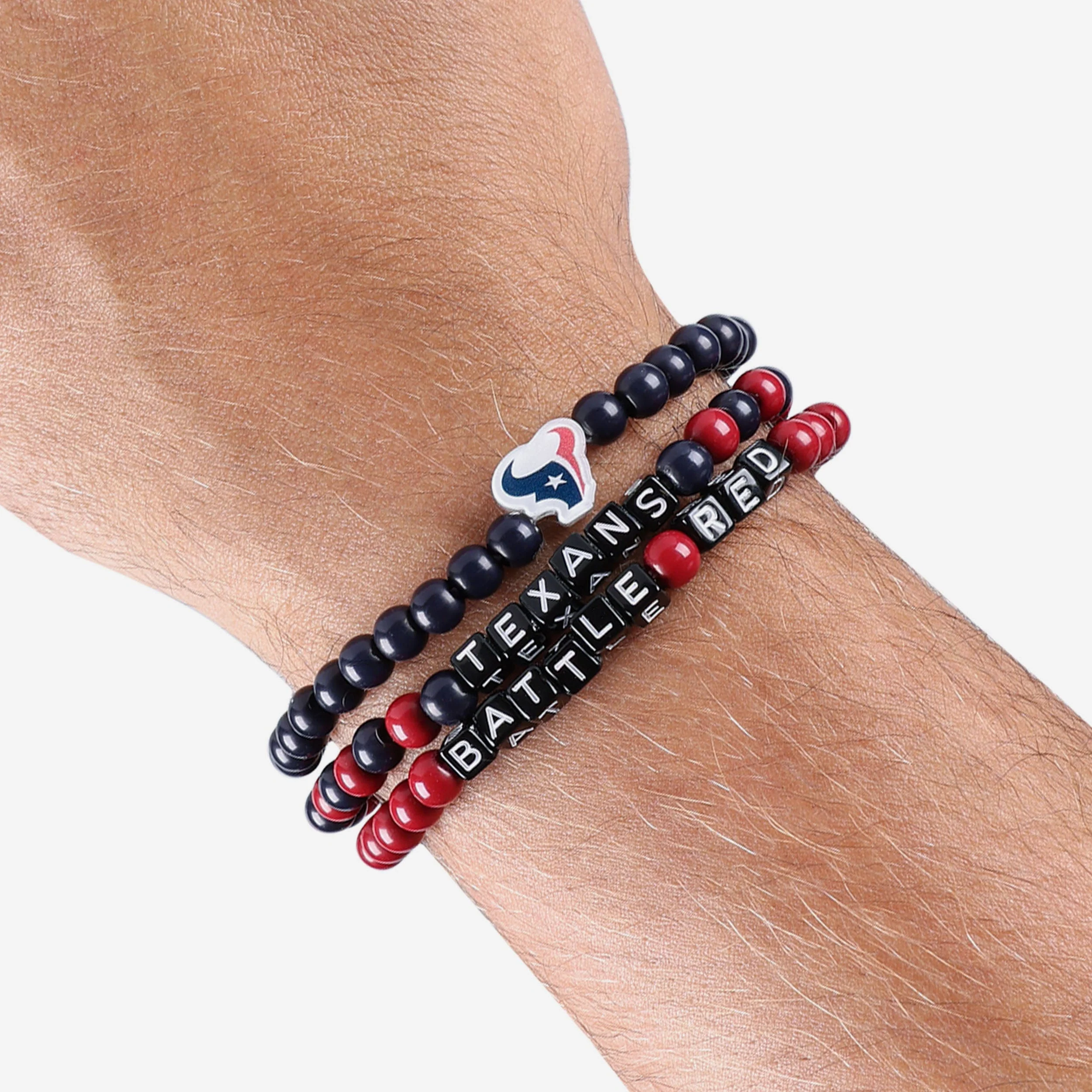 Houston Texans 3 Pack Beaded Friendship Bracelet - Image 4