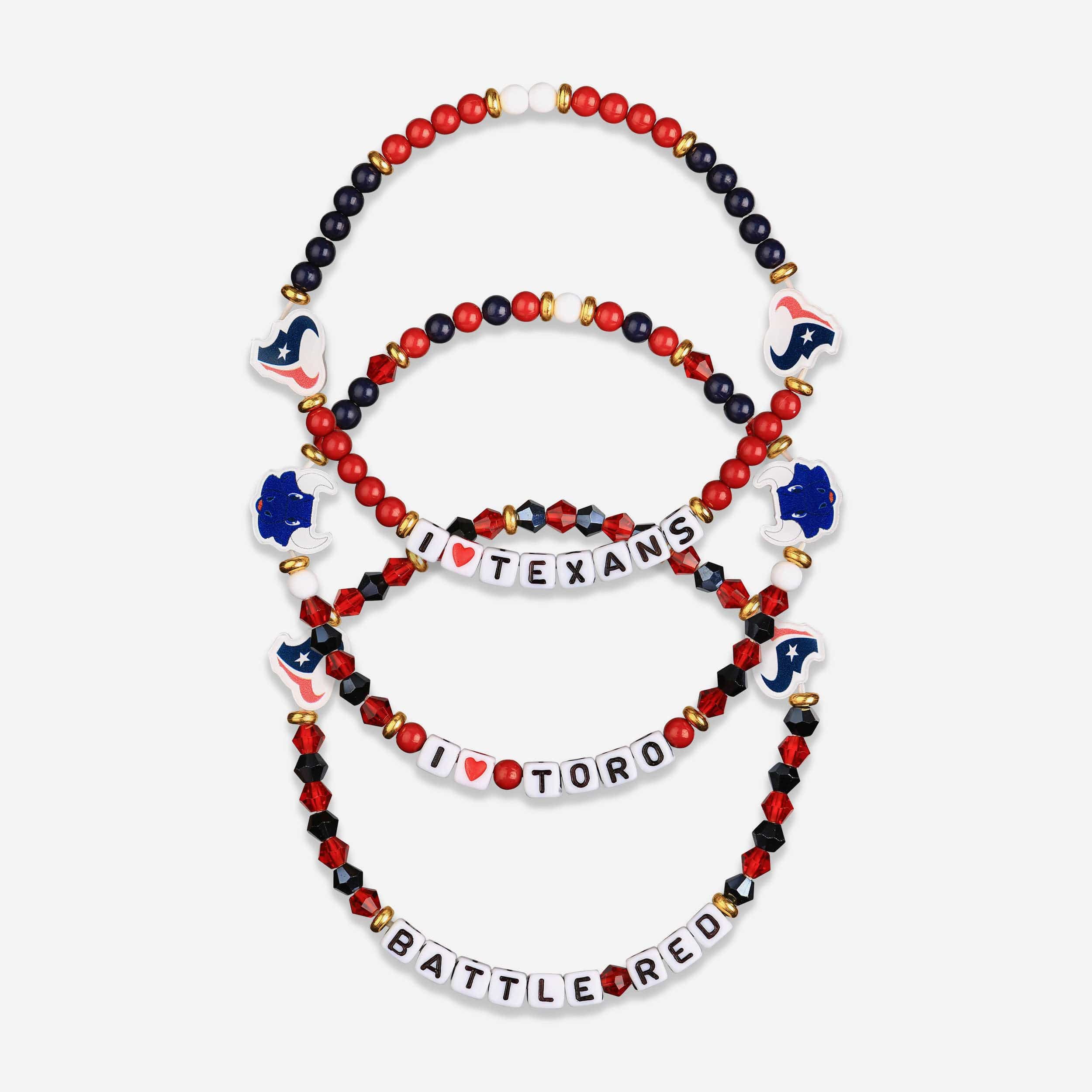 Houston Texans 3 Pack Friendship Bracelet