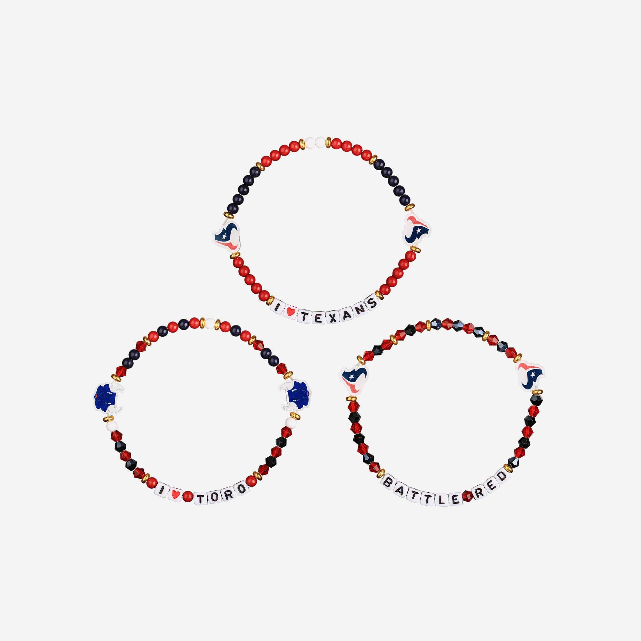 Houston Texans 3 Pack Friendship Bracelet - Image 3