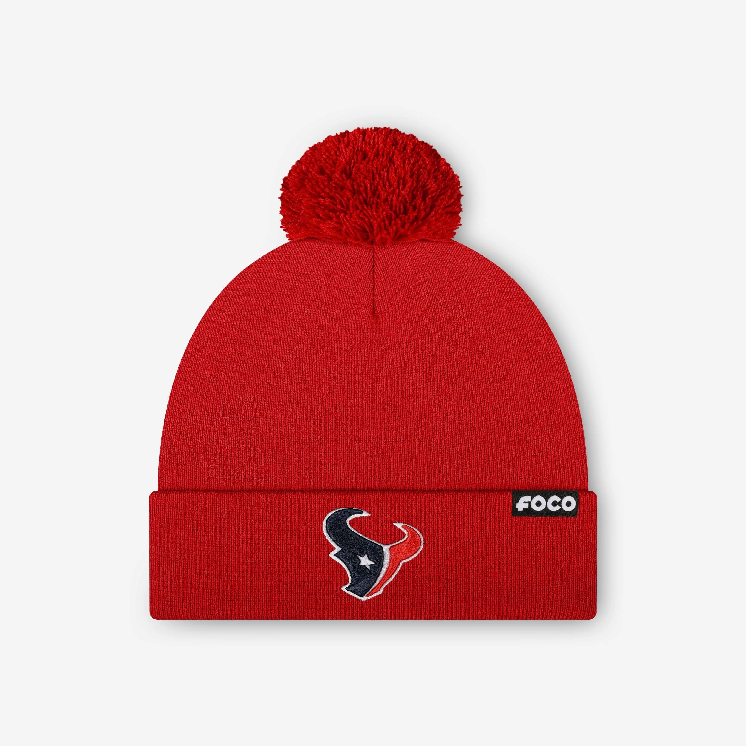 Houston Texans Basic Primary Logo Pom Beanie - Image 3