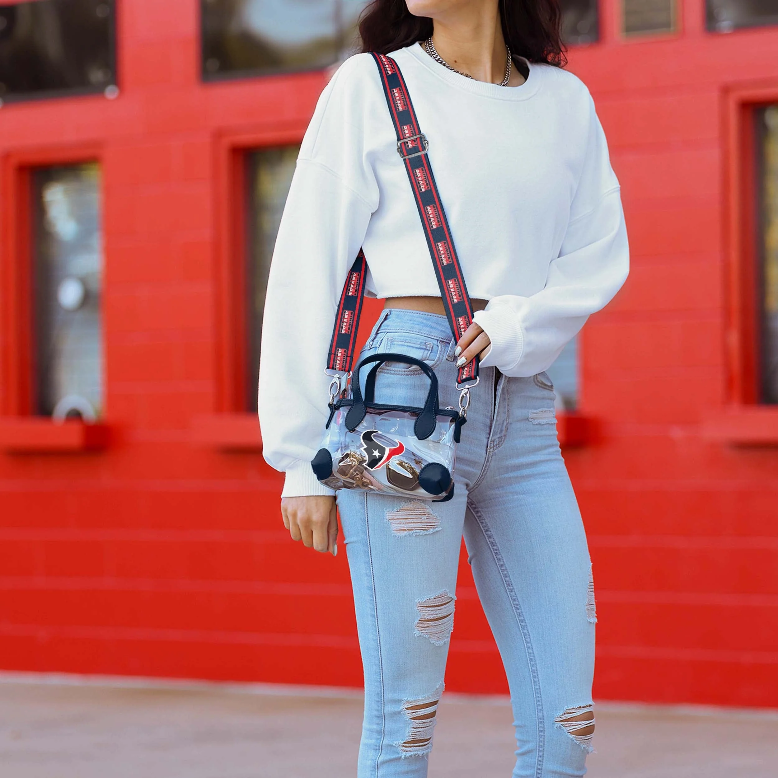 Houston Texans Big Logo Clear Crossbody Mini Purse - Image 2