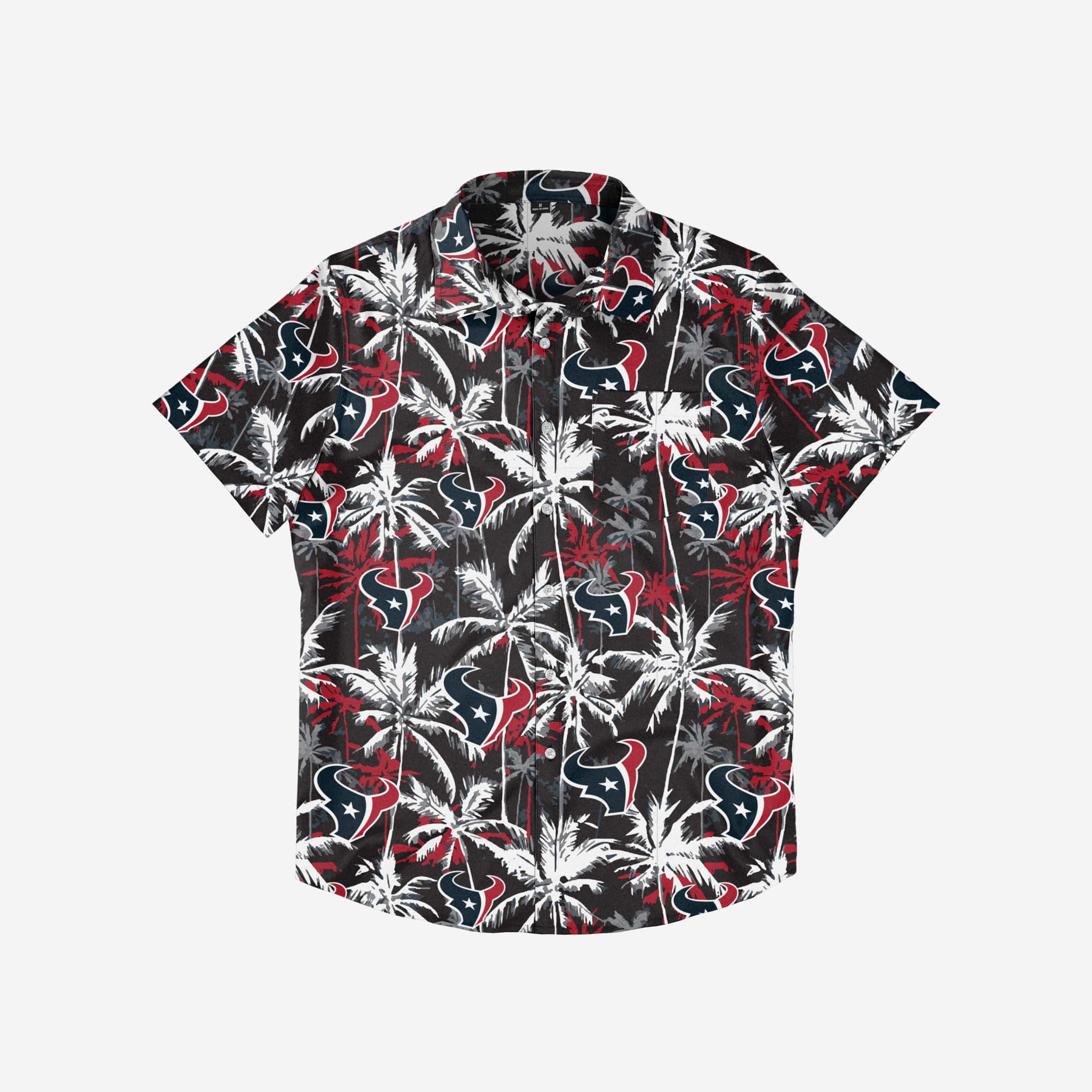 Houston Texans Black Floral Button Up Shirt - Image 3