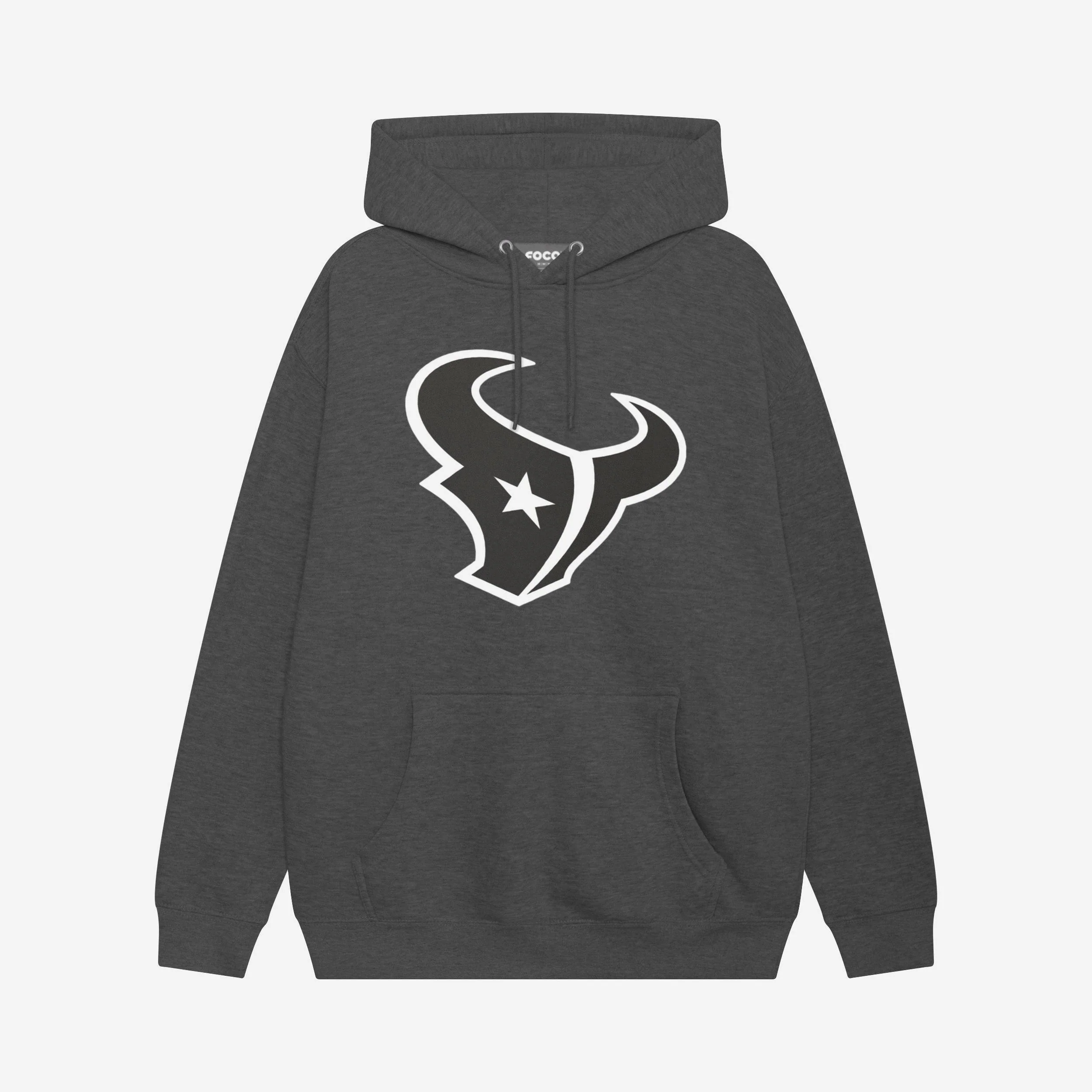 Houston Texans Black & White Primary Logo Hoodie