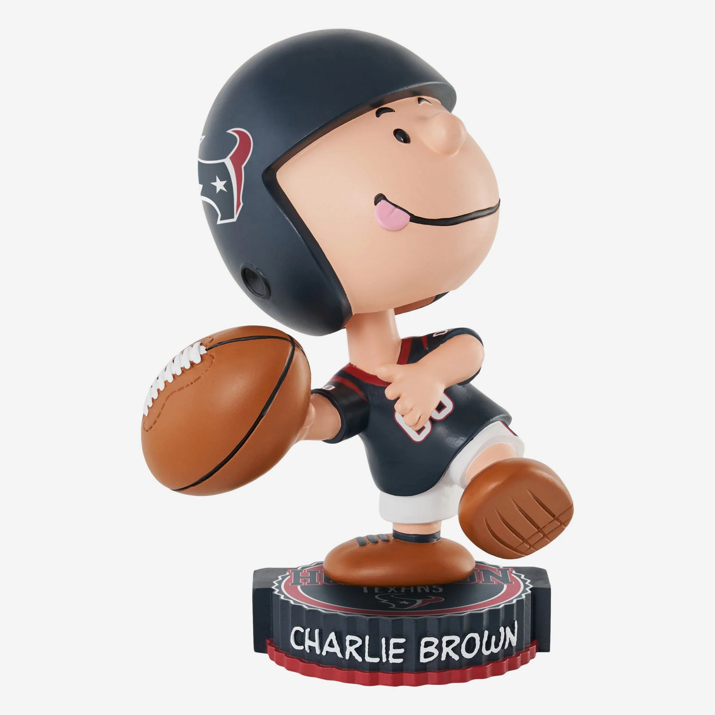 Houston Texans Charlie Brown Peanuts Bighead Bobblehead