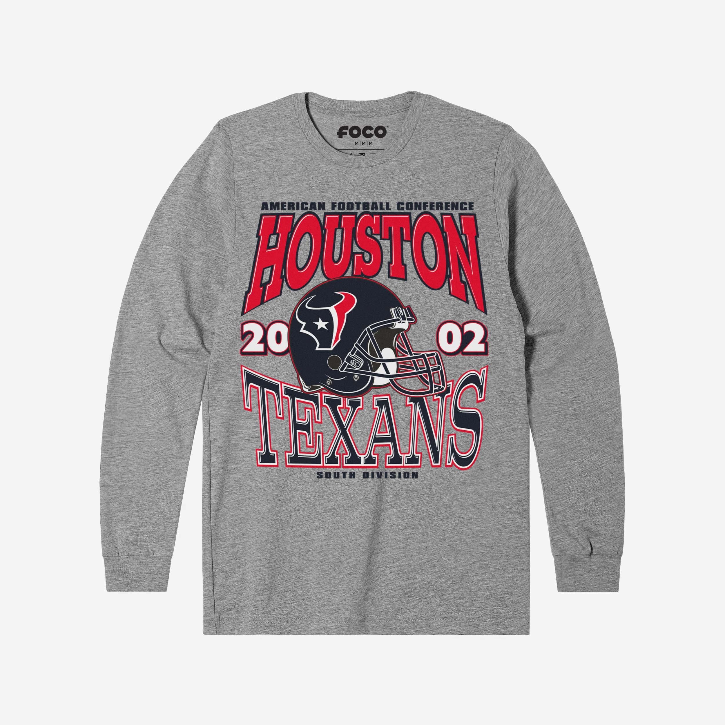 Houston Texans Classic Team Helmet Long Sleeve T-Shirt