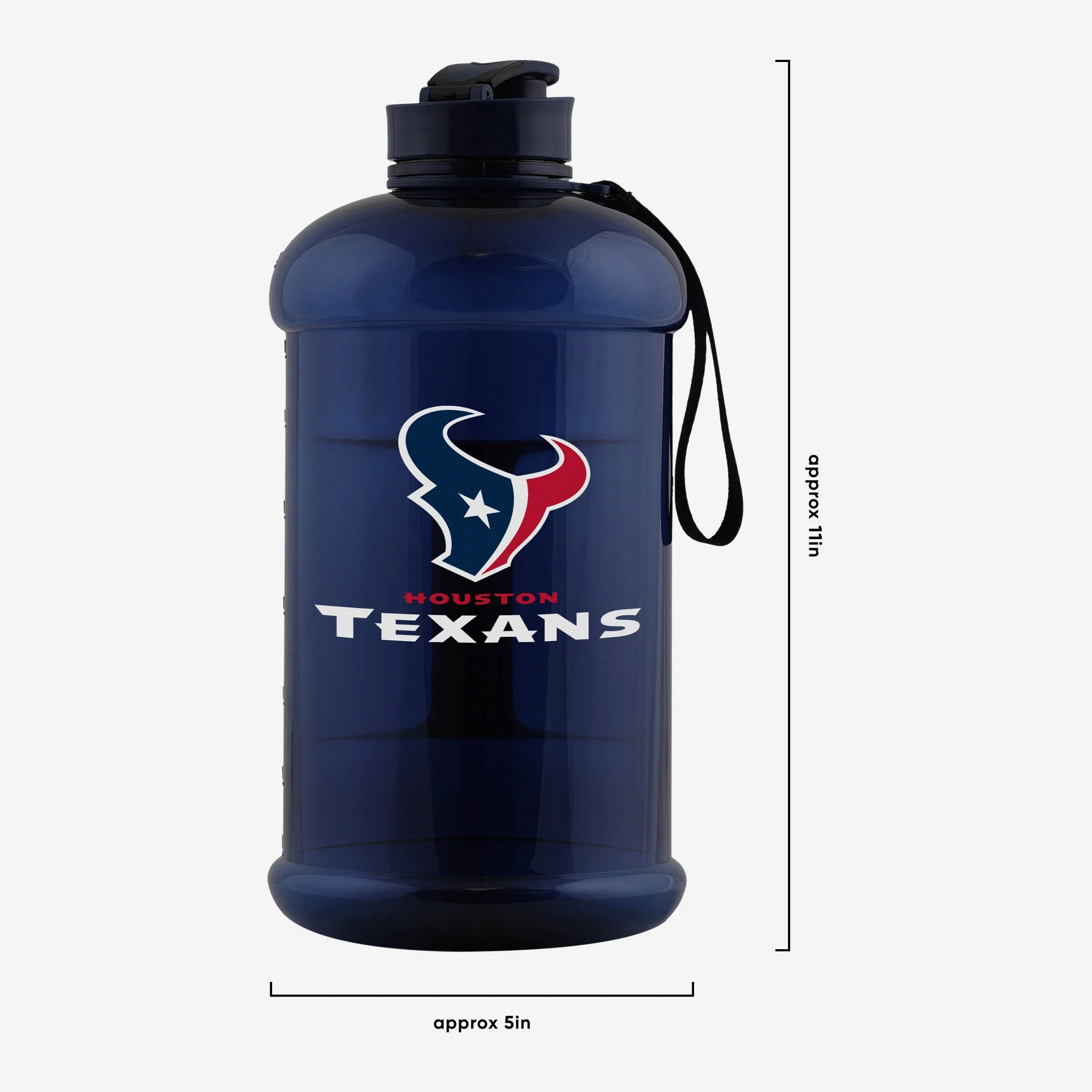 Houston Texans Large Team Color Clear Sports Bottle - Image 5