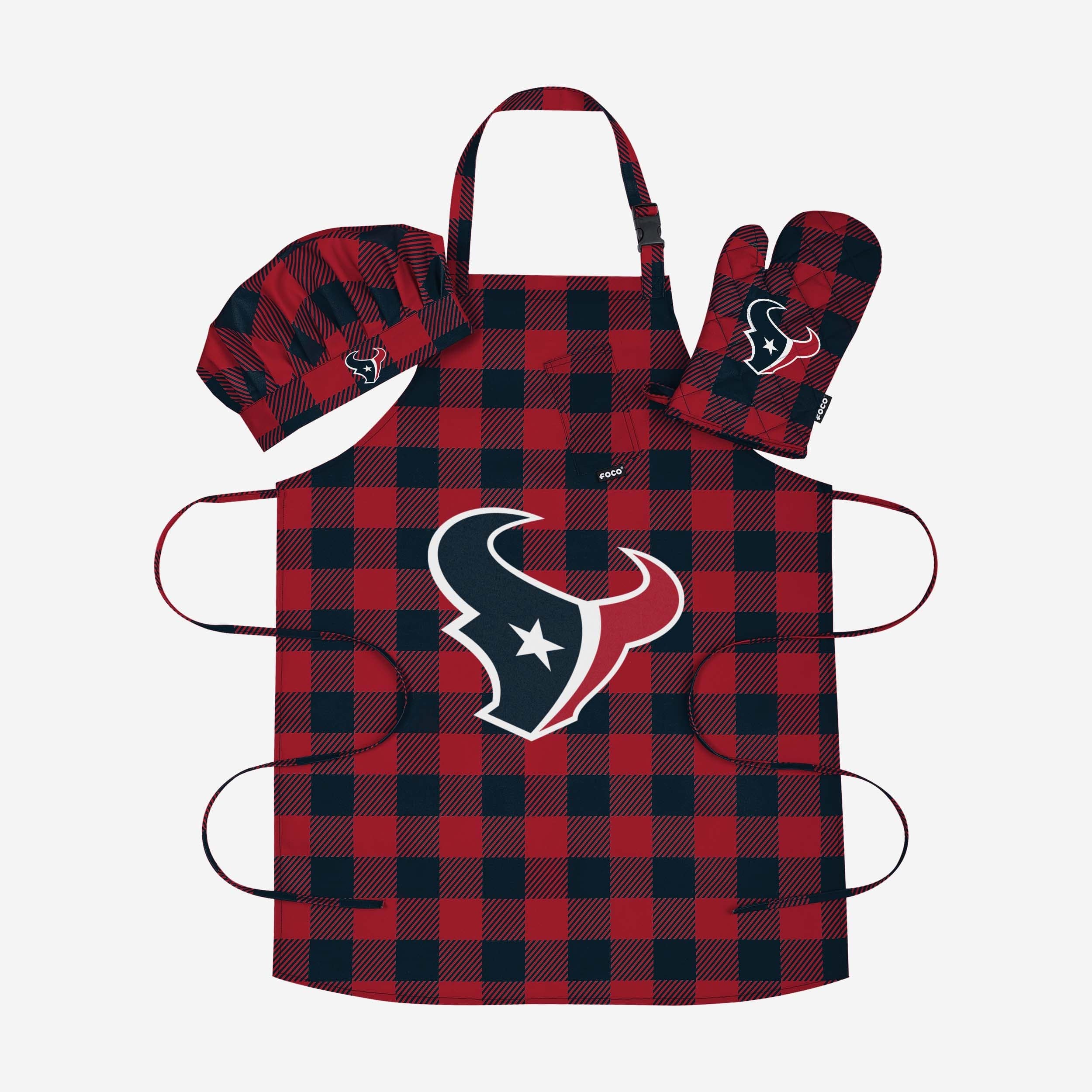 Houston Texans Plaid Chef Set
