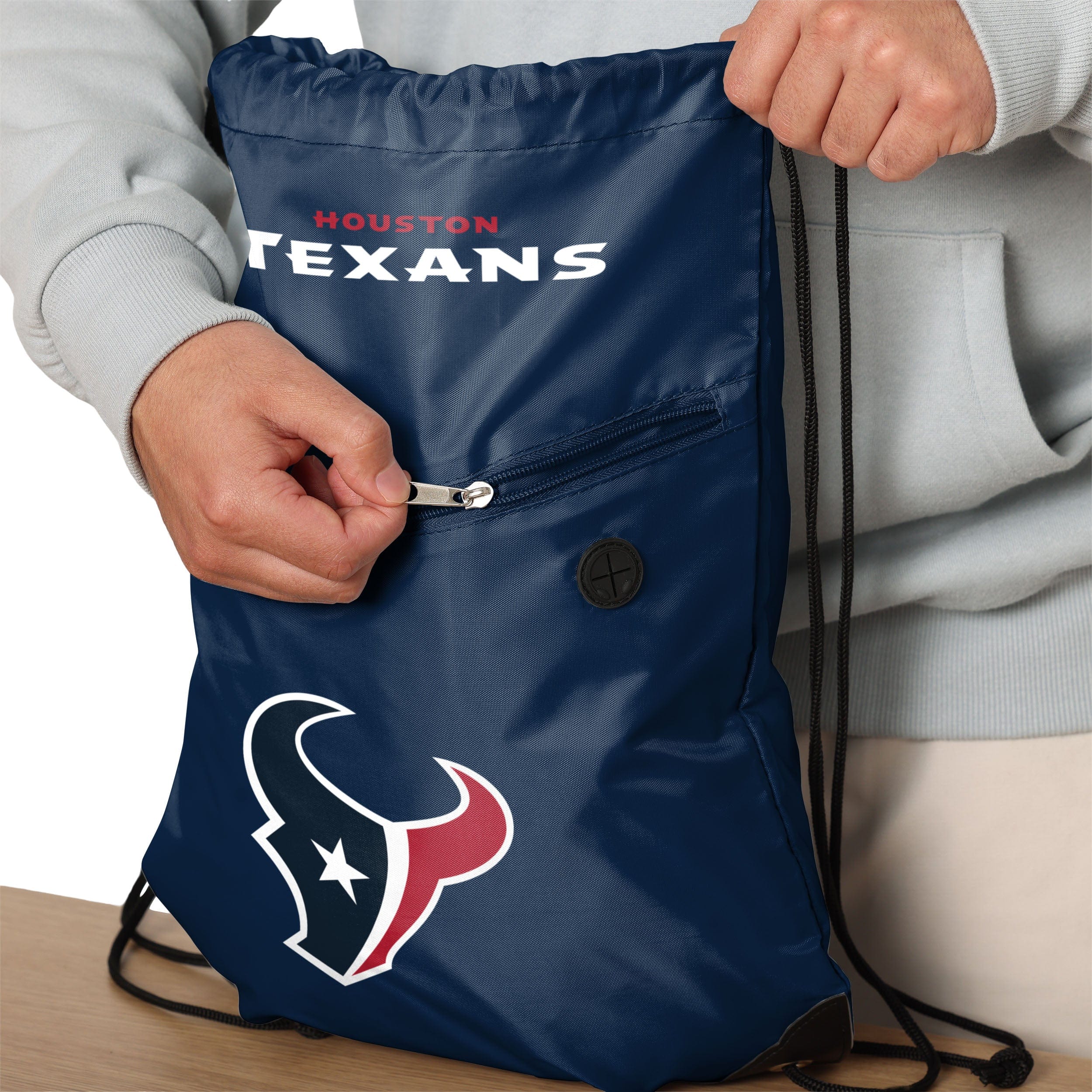 Houston Texans Pocket Drawstring Backpack - Image 4
