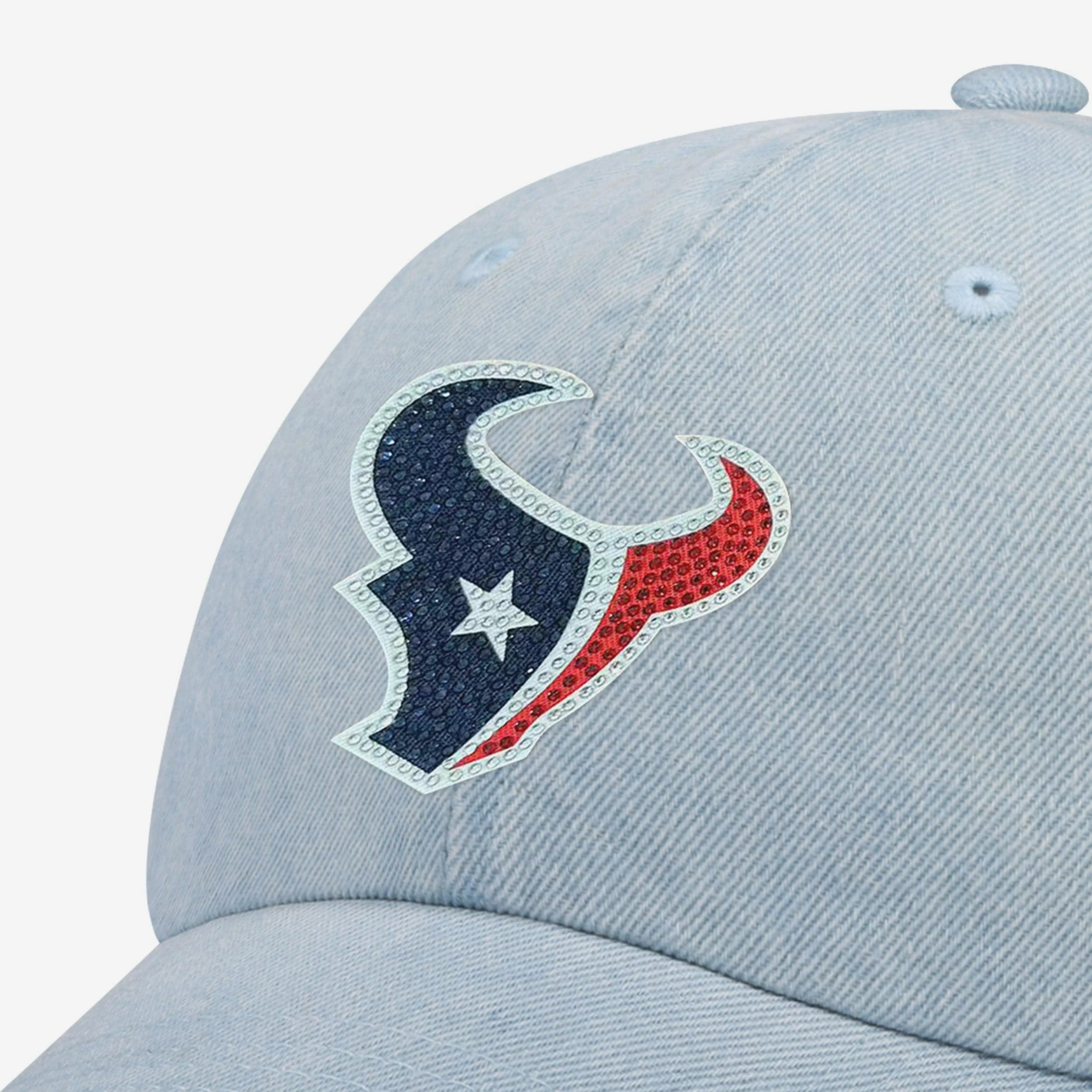 Houston Texans Rhinestone Logo Denim Casual Cap - Image 2