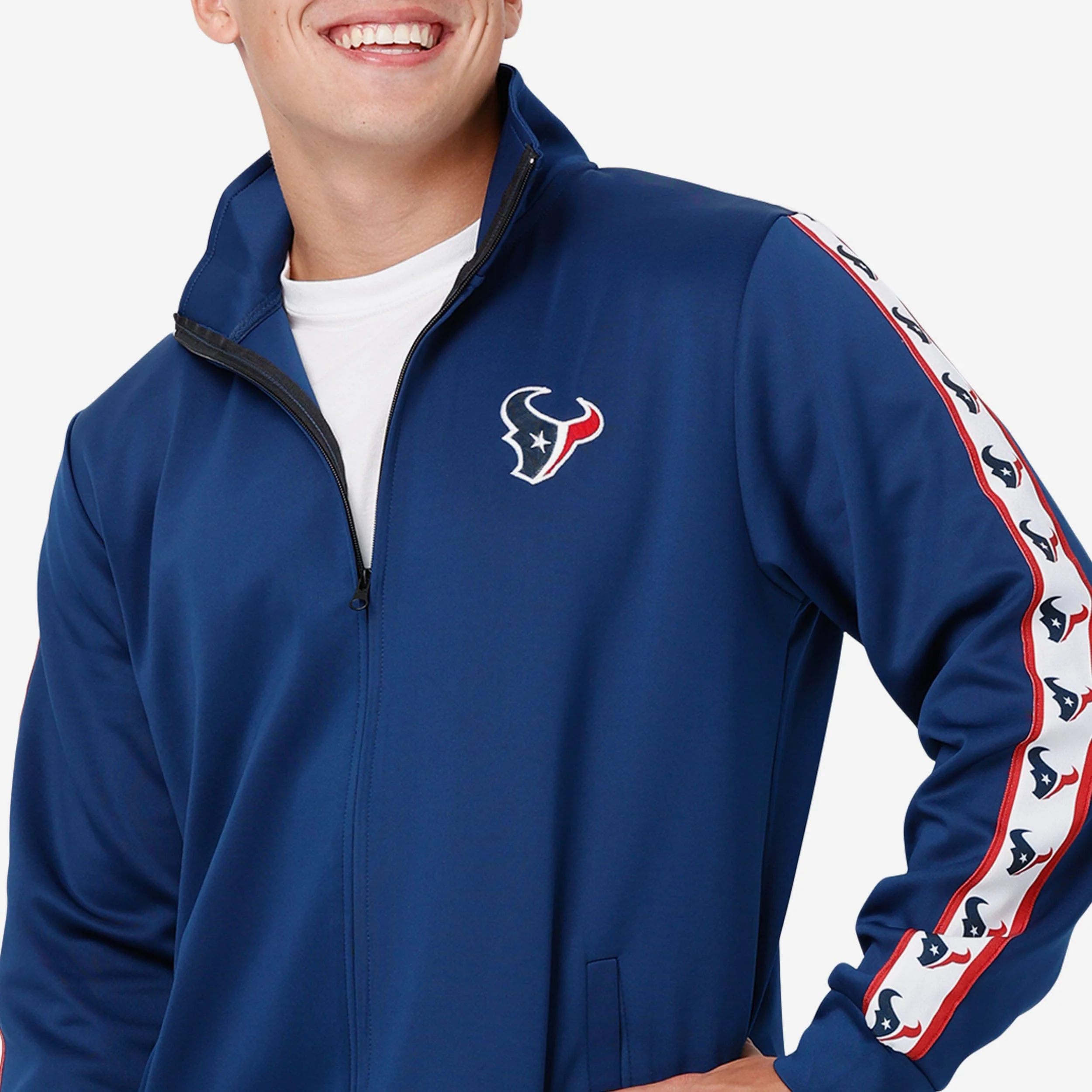 Houston Texans Stripe Logo Track Jacket - Image 3