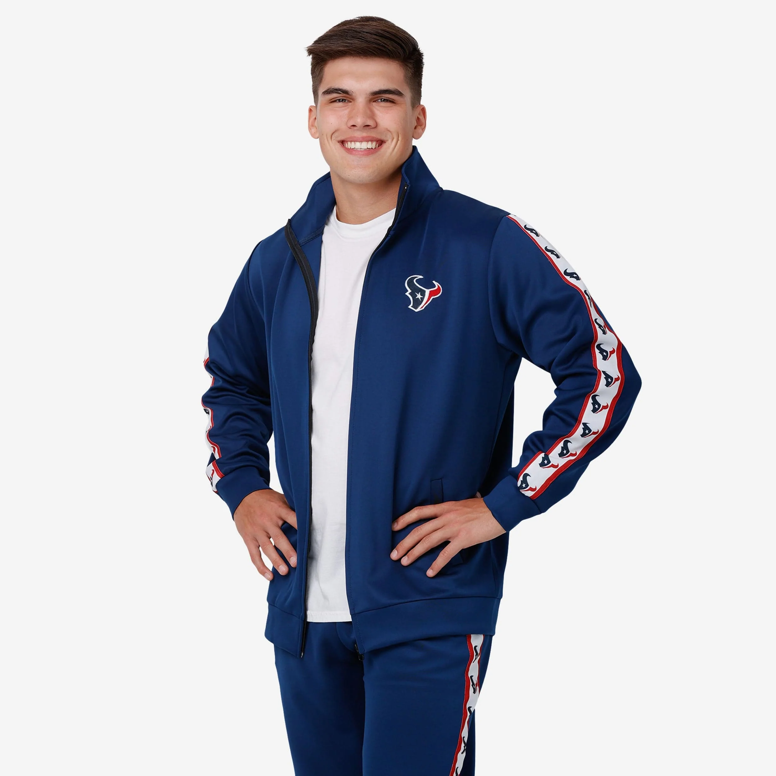 Houston Texans Stripe Logo Track Jacket - Image 5