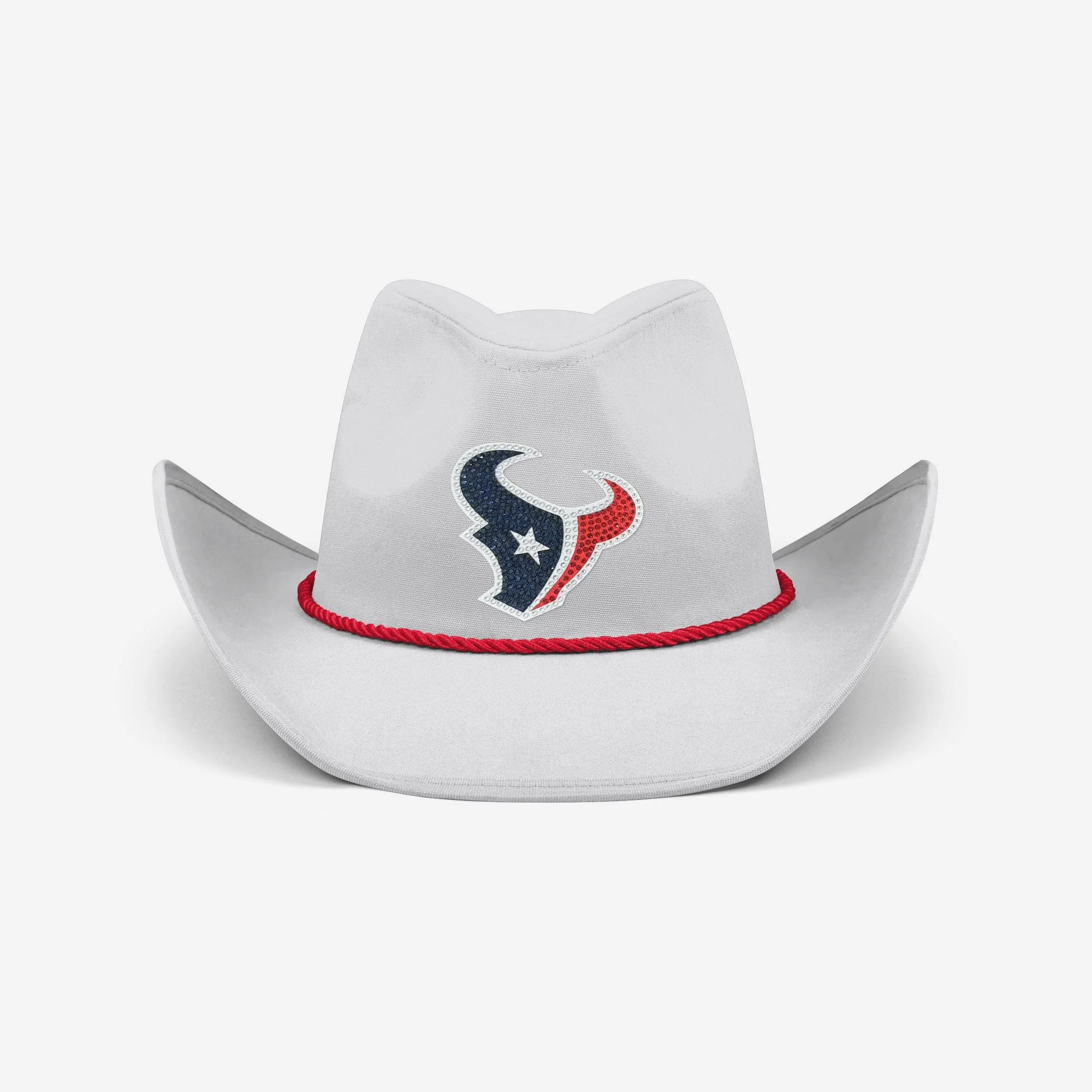 Houston Texans White Rhinestone Logo Cowboy Hat - Image 3