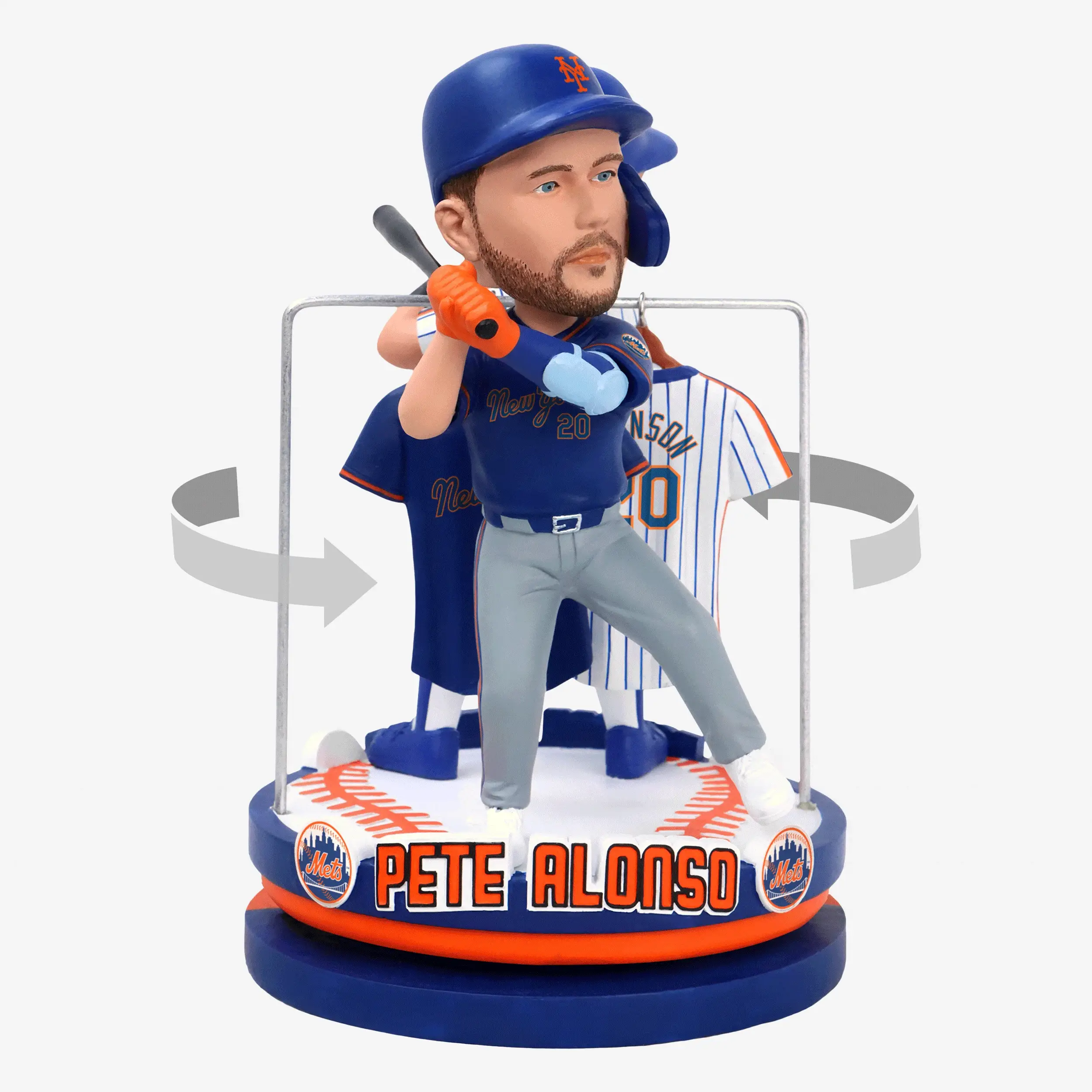 Howard Johnson & Pete Alonso New York Mets Famous 20s Dual Spinning Bobblehead - Image 2