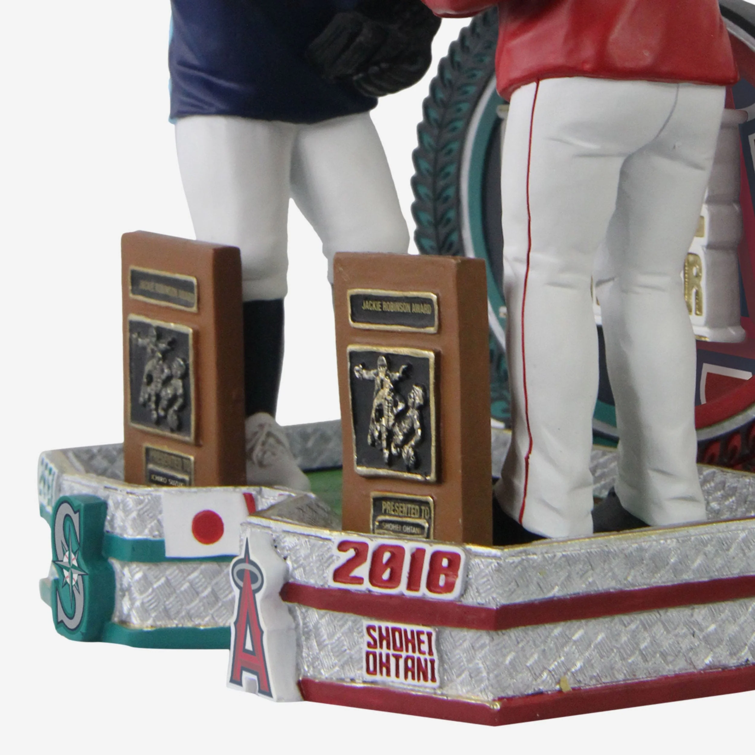 Ichiro Suzuki & Shohei Ohtani Seattle Mariners & Los Angeles Angels 2001 & 2018 AL Rookie Of The Year Dual Bobblehead - Image 4