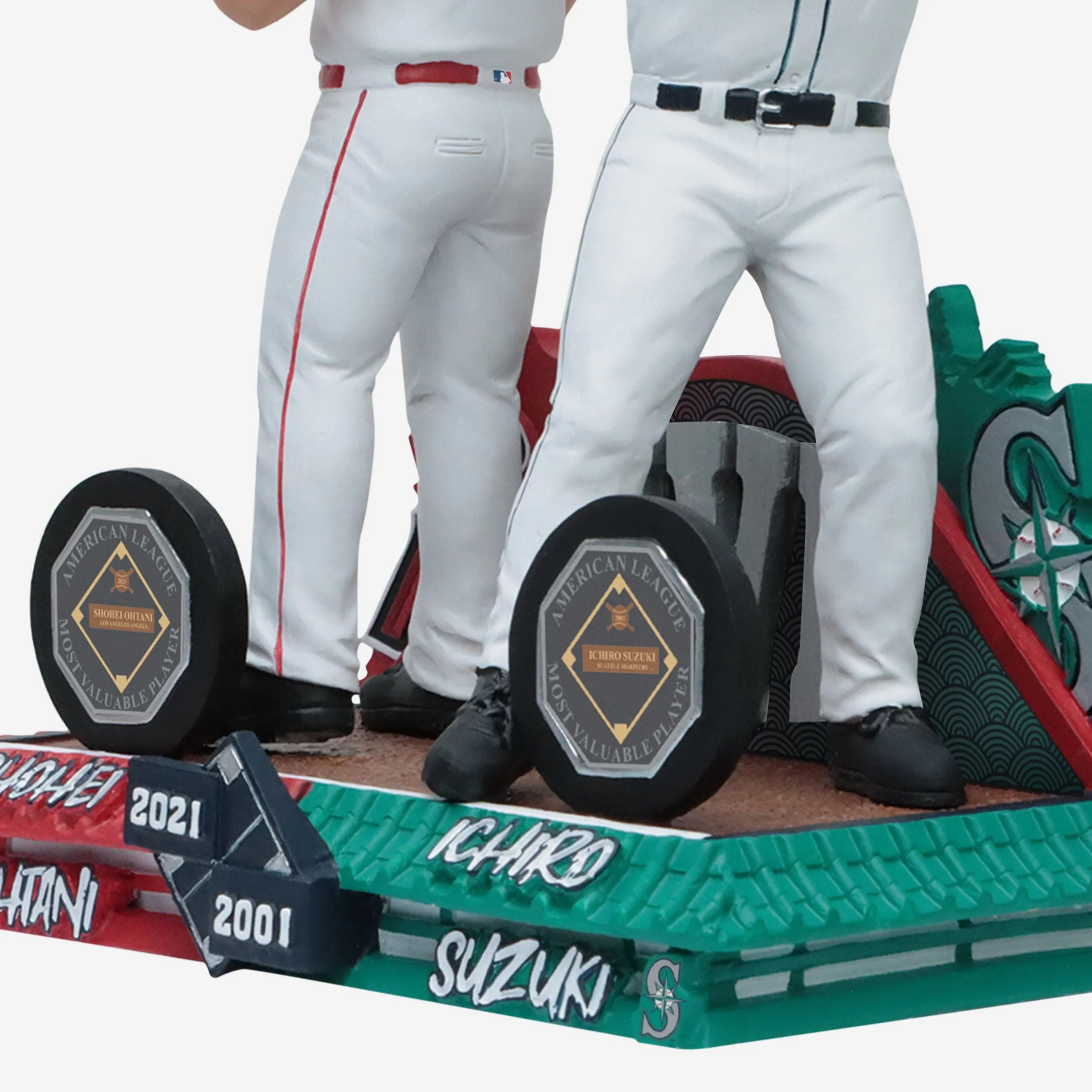 Ichiro Suzuki & Shohei Ohtani Seattle Mariners & Los Angeles Angels 2001 & 2021 AL MVP Dual Bobblehead - Image 4