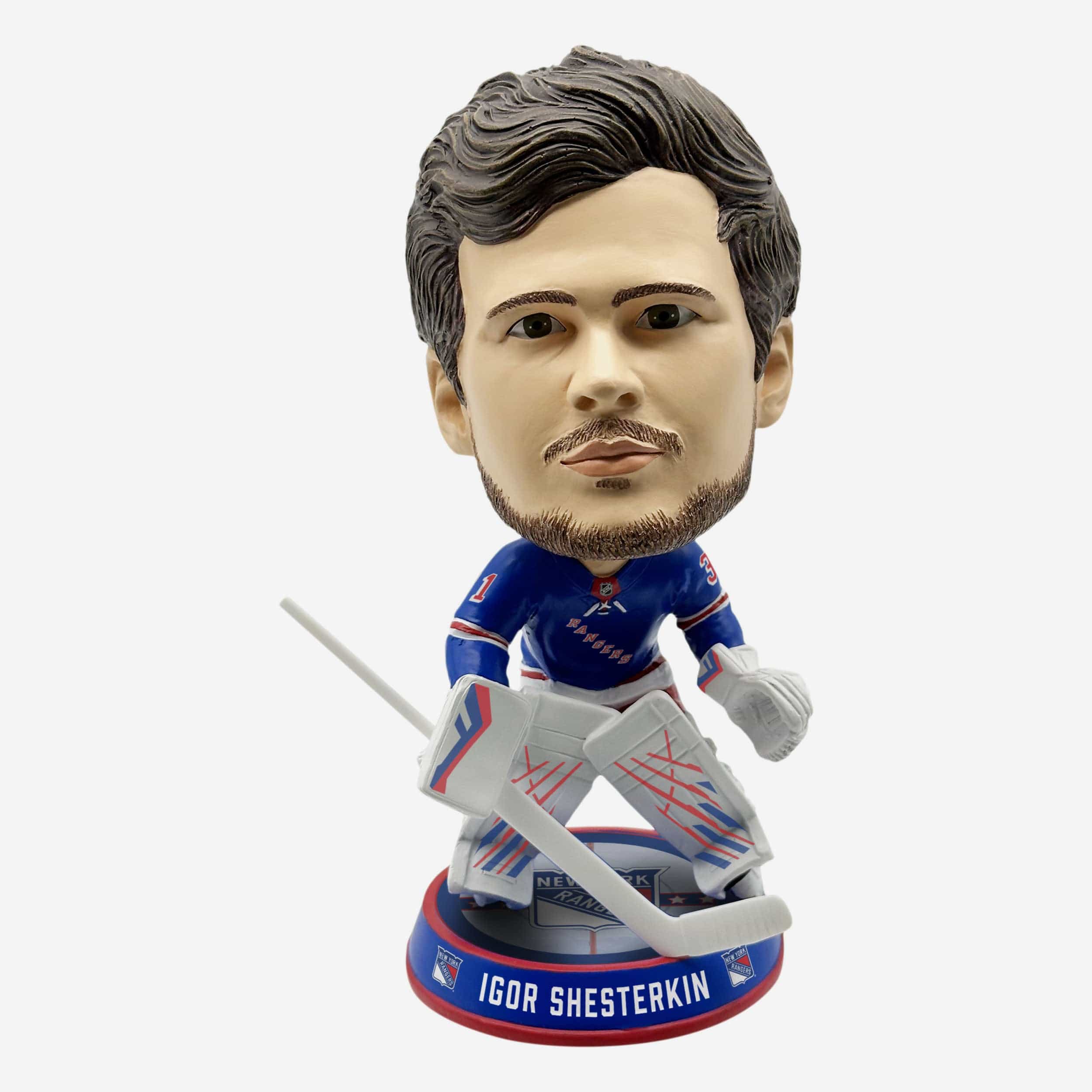 Igor Shesterkin New York Rangers Ice Stripe Bighead Bobblehead