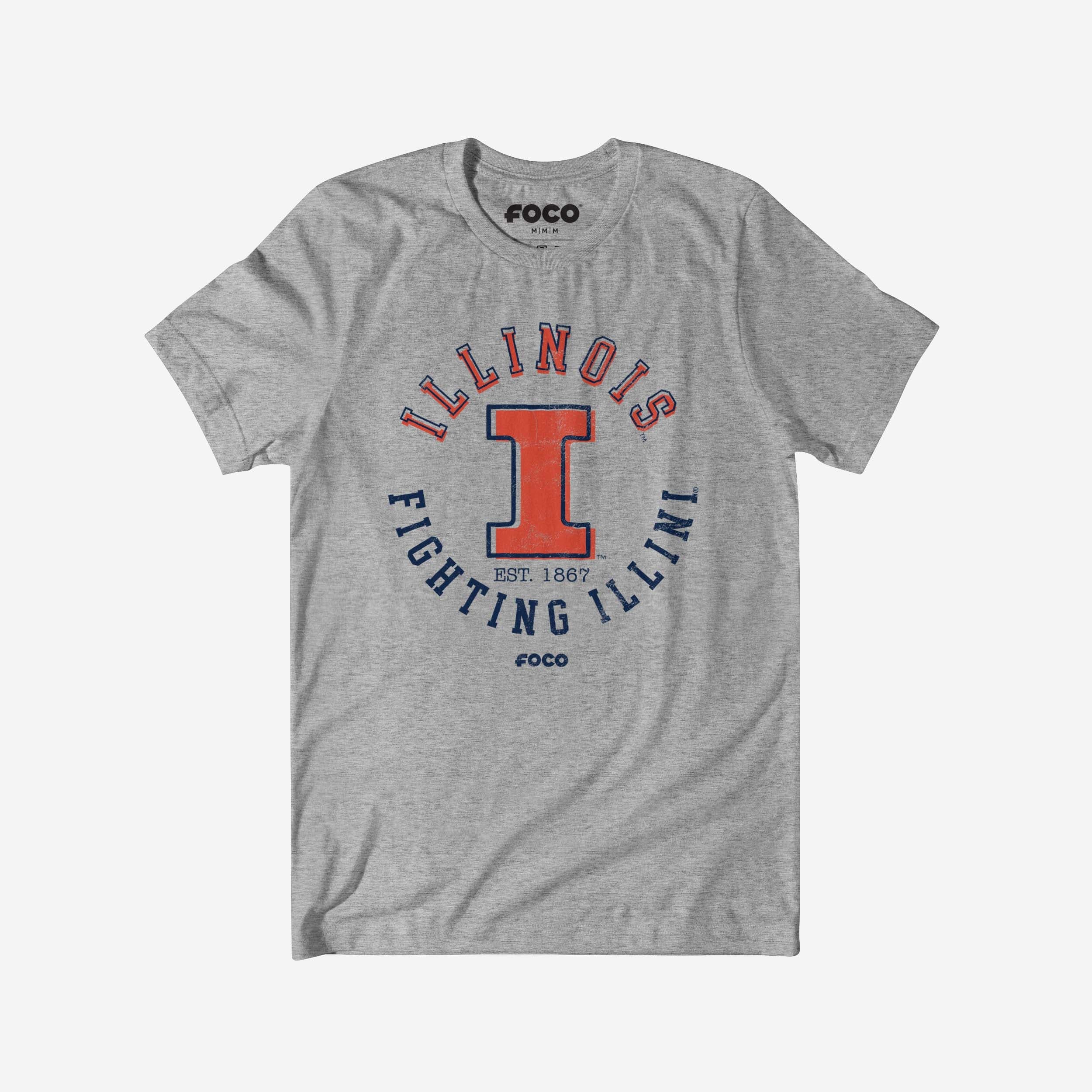 Illinois Fighting Illini Circle Vintage T-Shirt