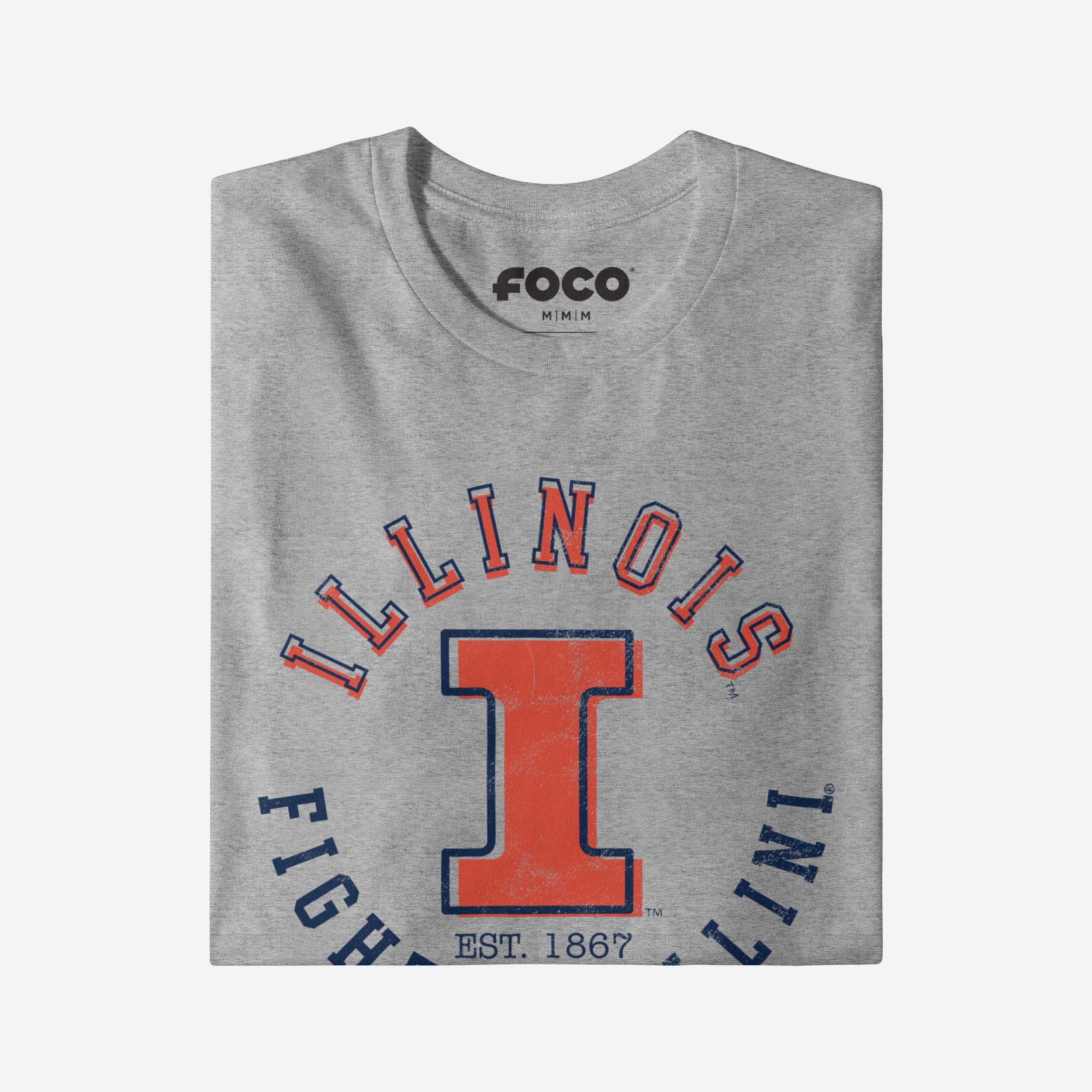 Illinois Fighting Illini Circle Vintage T-Shirt - Image 4