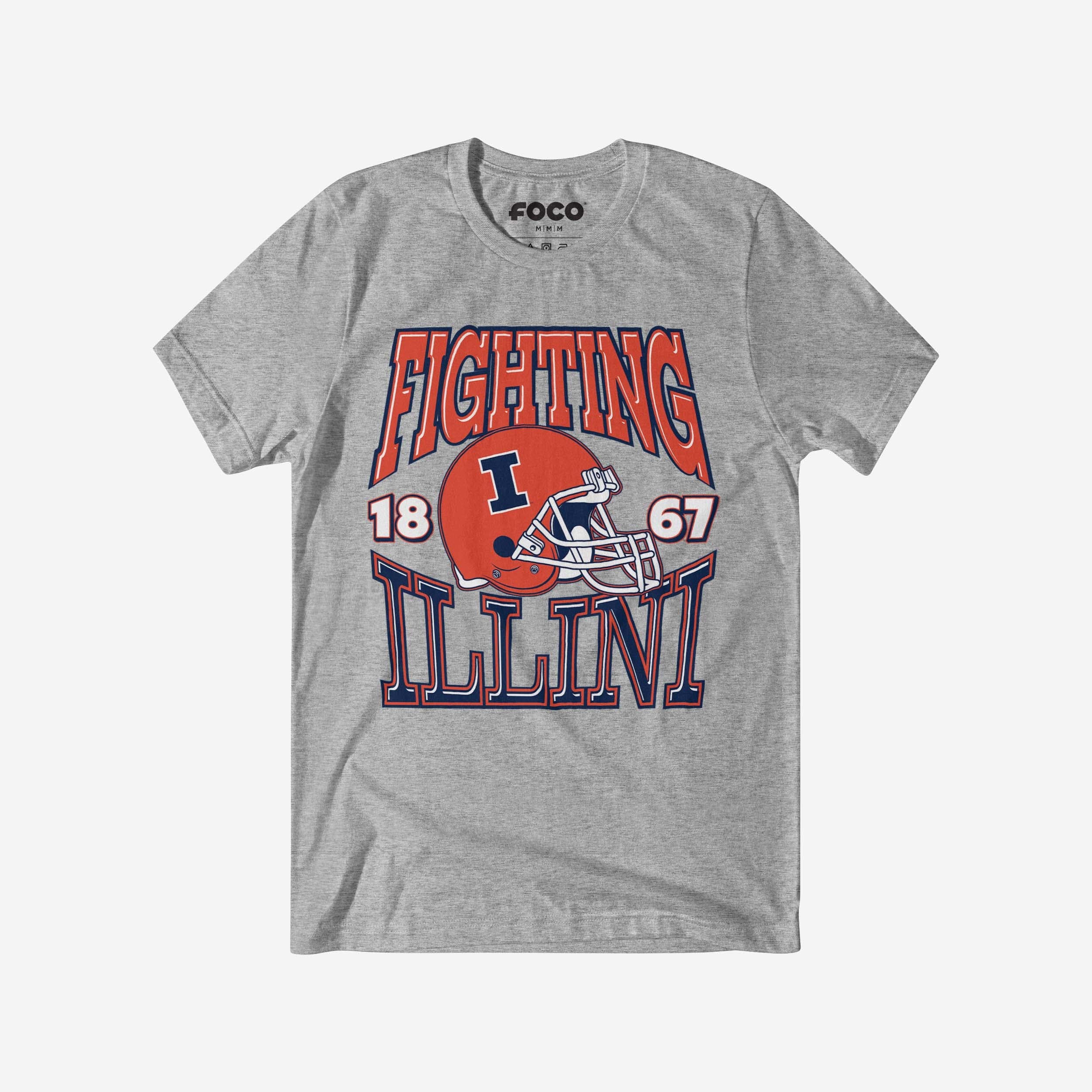 Illinois Fighting Illini Classic Team Helmet T-Shirt
