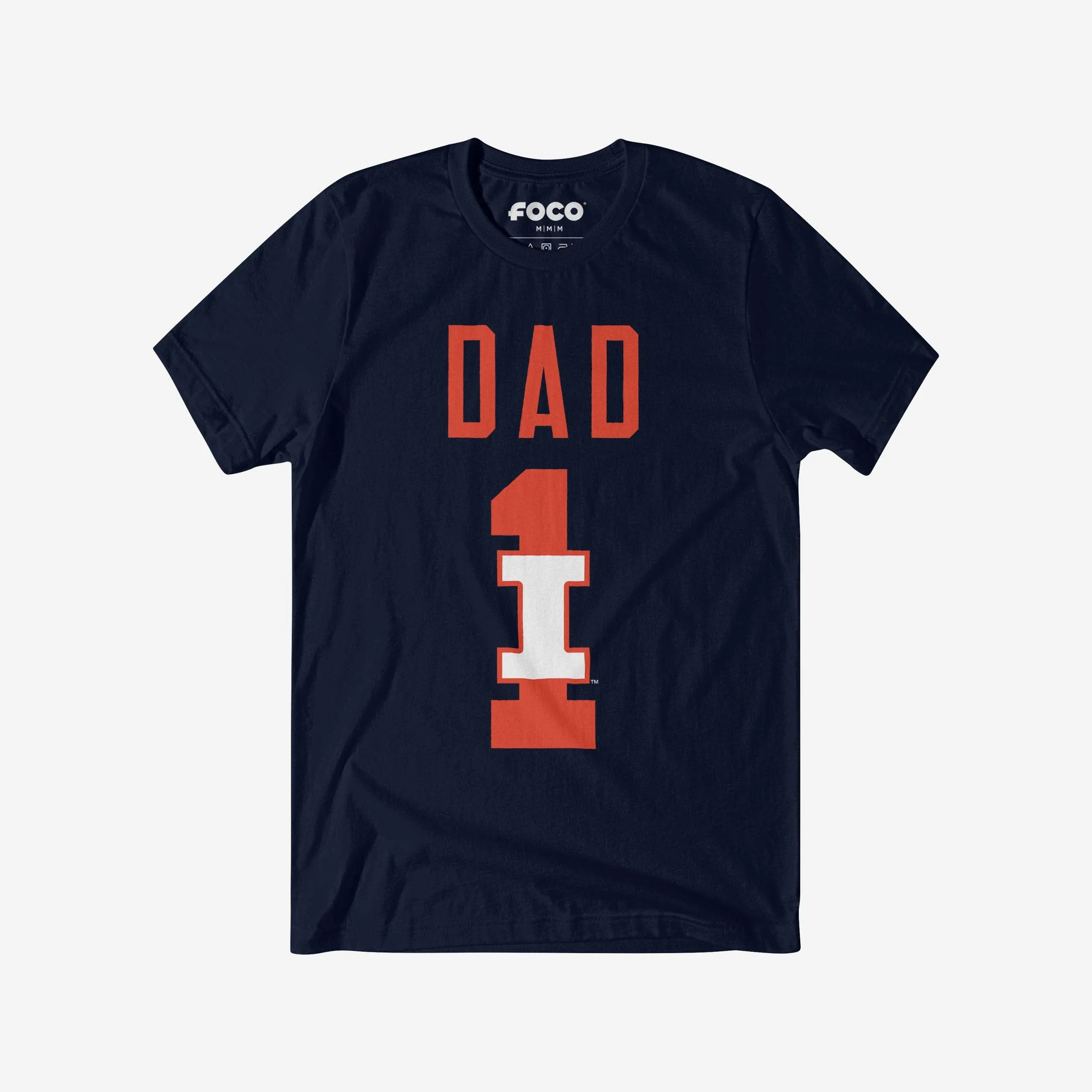 Illinois Fighting Illini Number 1 Dad T-Shirt