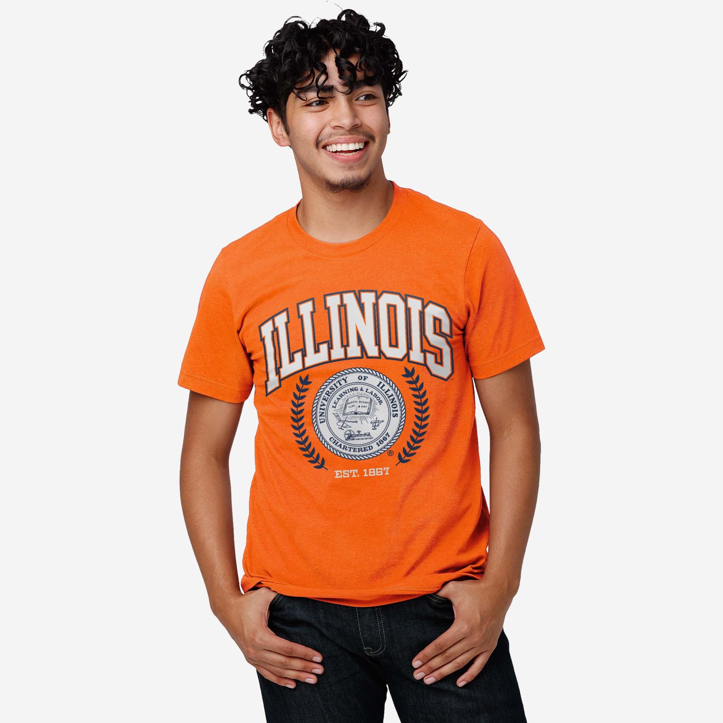 Illinois Fighting Illini Team Crest T-Shirt - Image 6