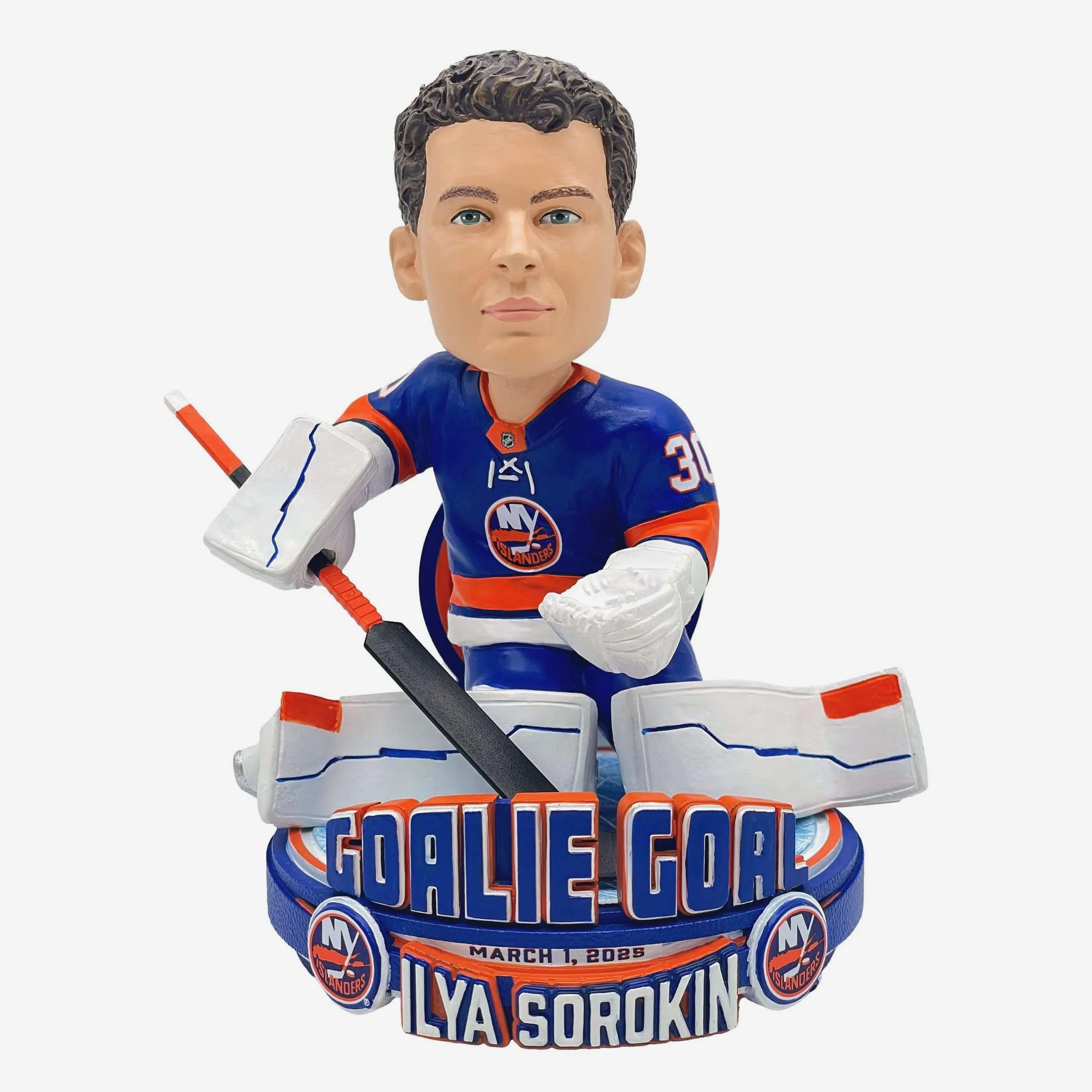 Ilya Sorokin New York Islanders Goalie Goal Bobblehead