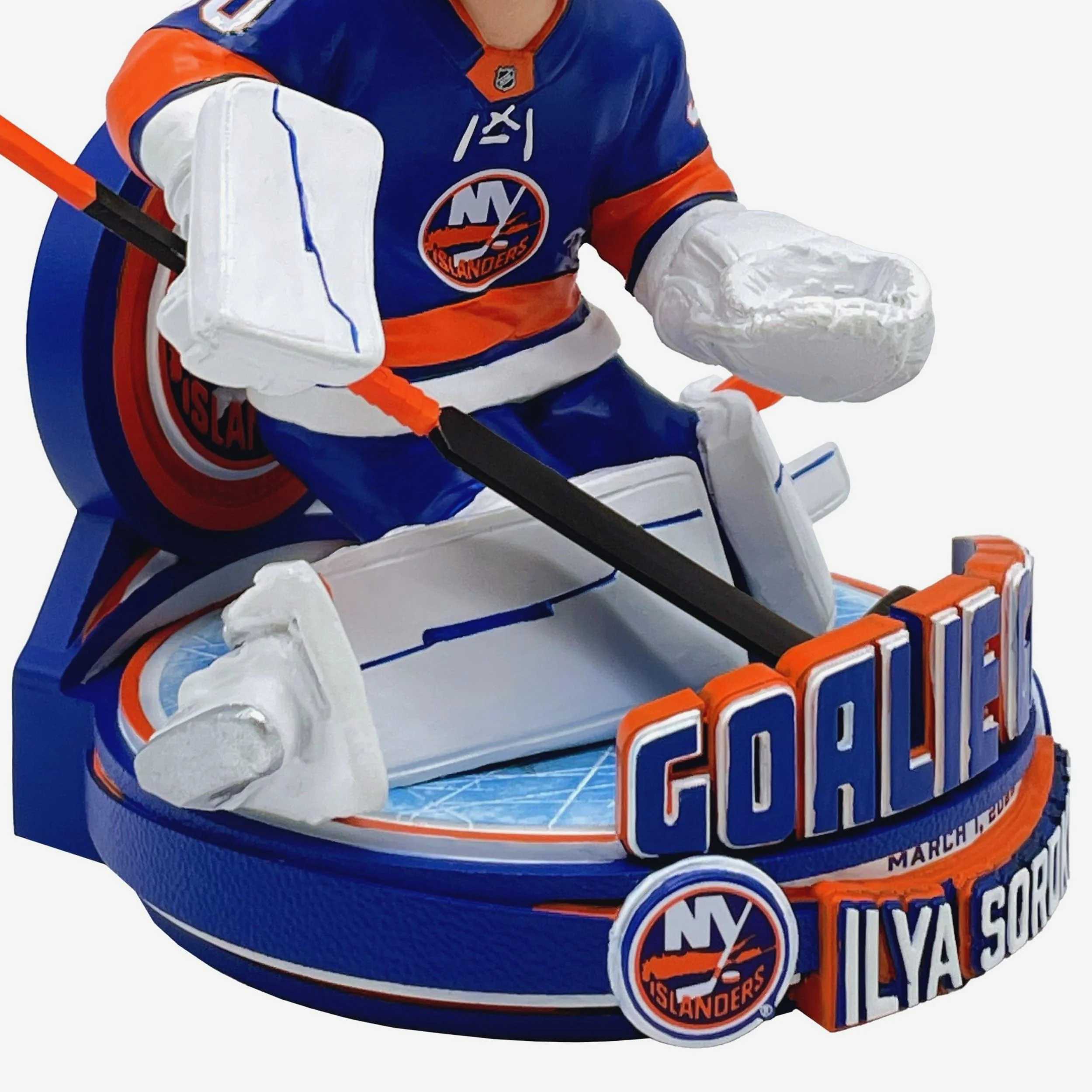 Ilya Sorokin New York Islanders Goalie Goal Bobblehead - Image 3
