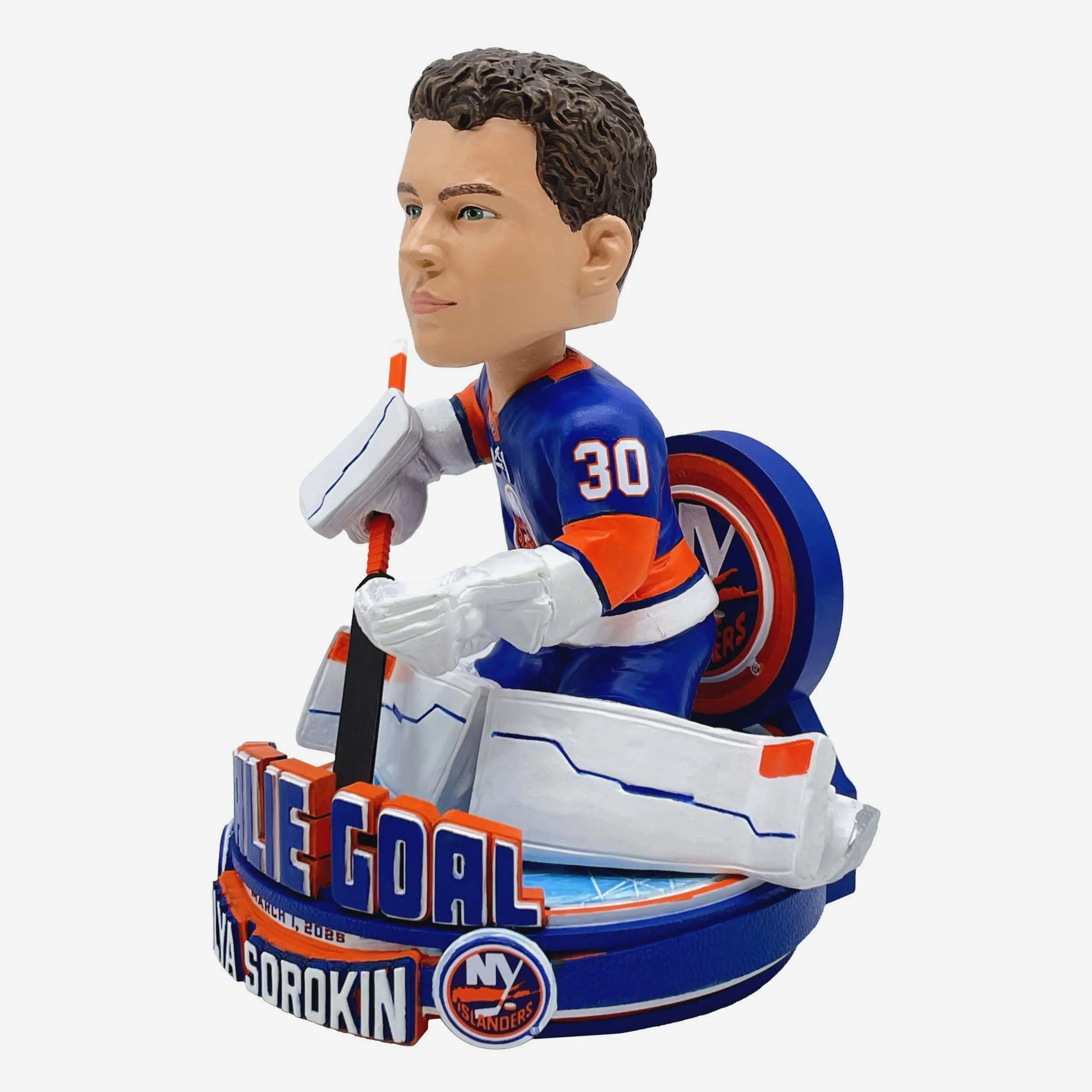Ilya Sorokin New York Islanders Goalie Goal Bobblehead - Image 4