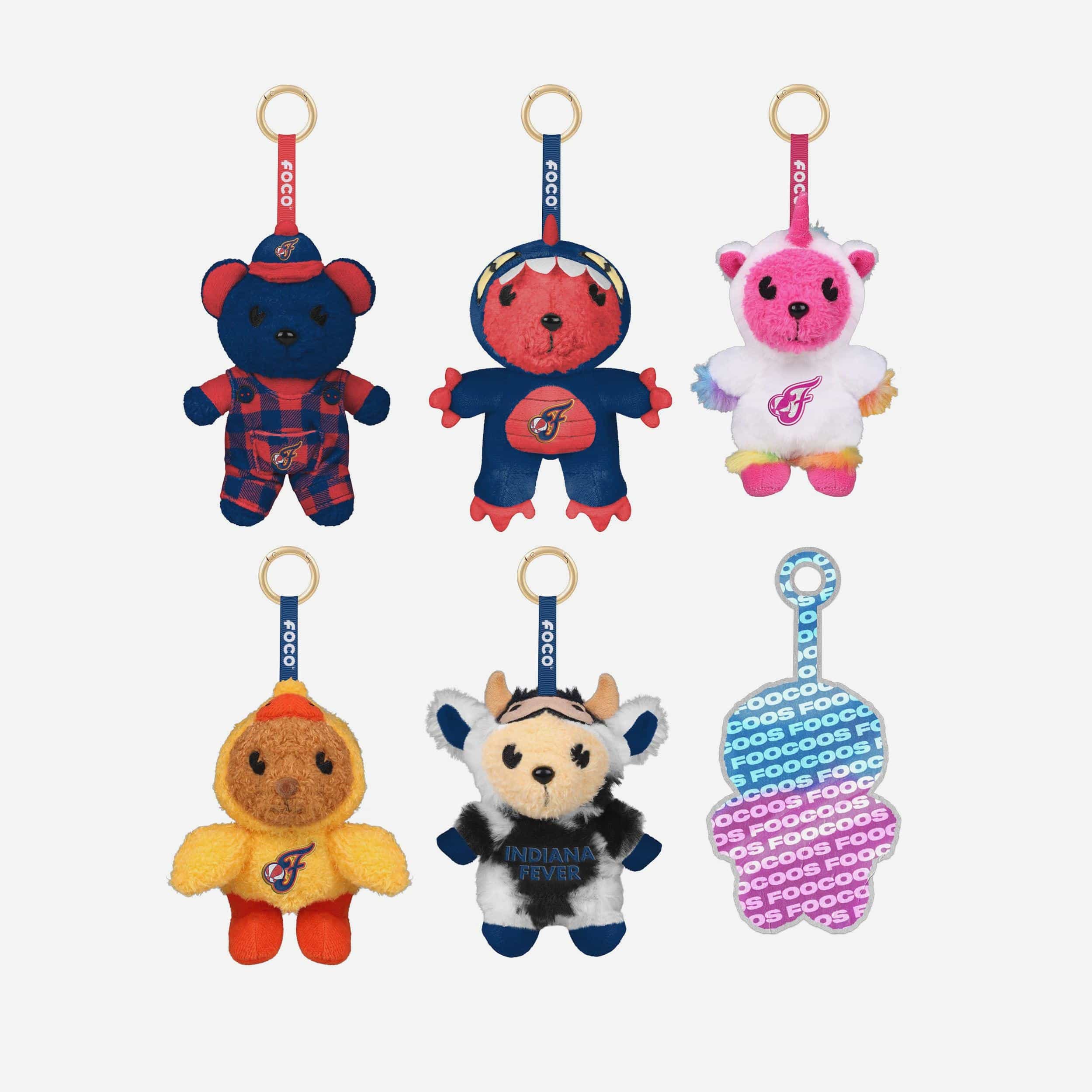 Indiana Fever FOOCOOS Plush Bag Charm Keychain Blind Box Series 1