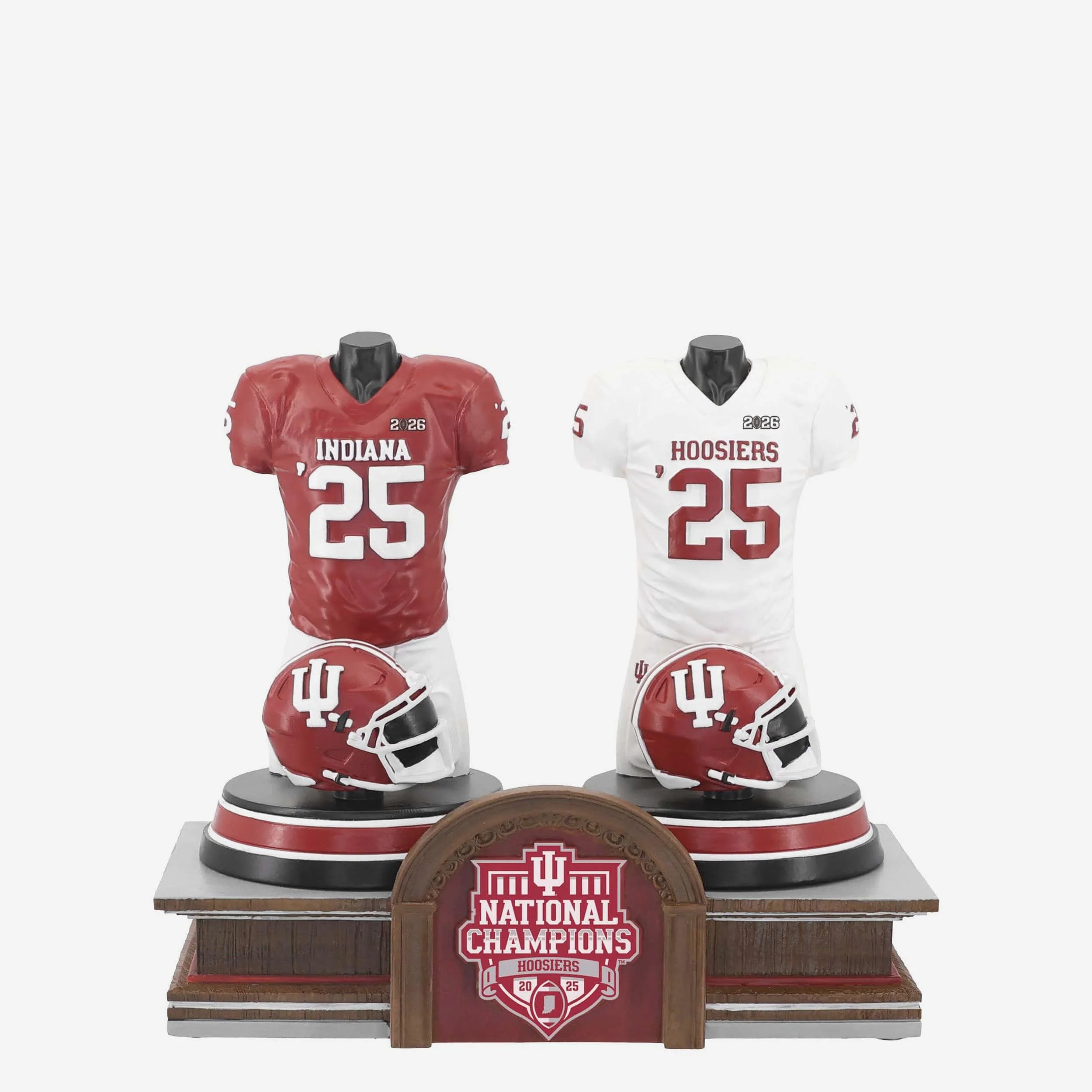 Indiana Hoosiers 2025 College Football National Champions Uniform Figurine 2 Pack Boxed Set