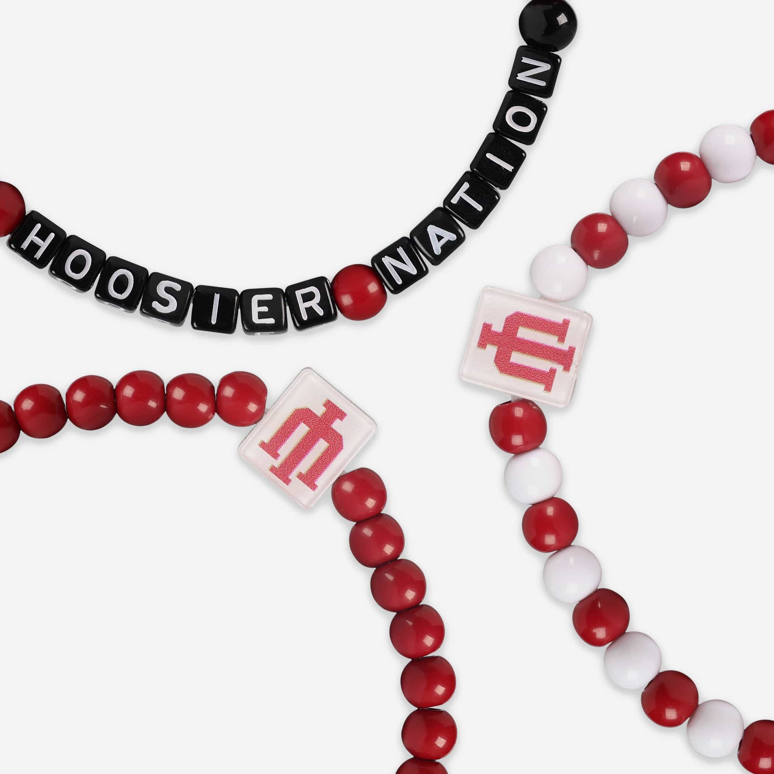 Indiana Hoosiers 3 Pack Beaded Friendship Bracelet - Image 2