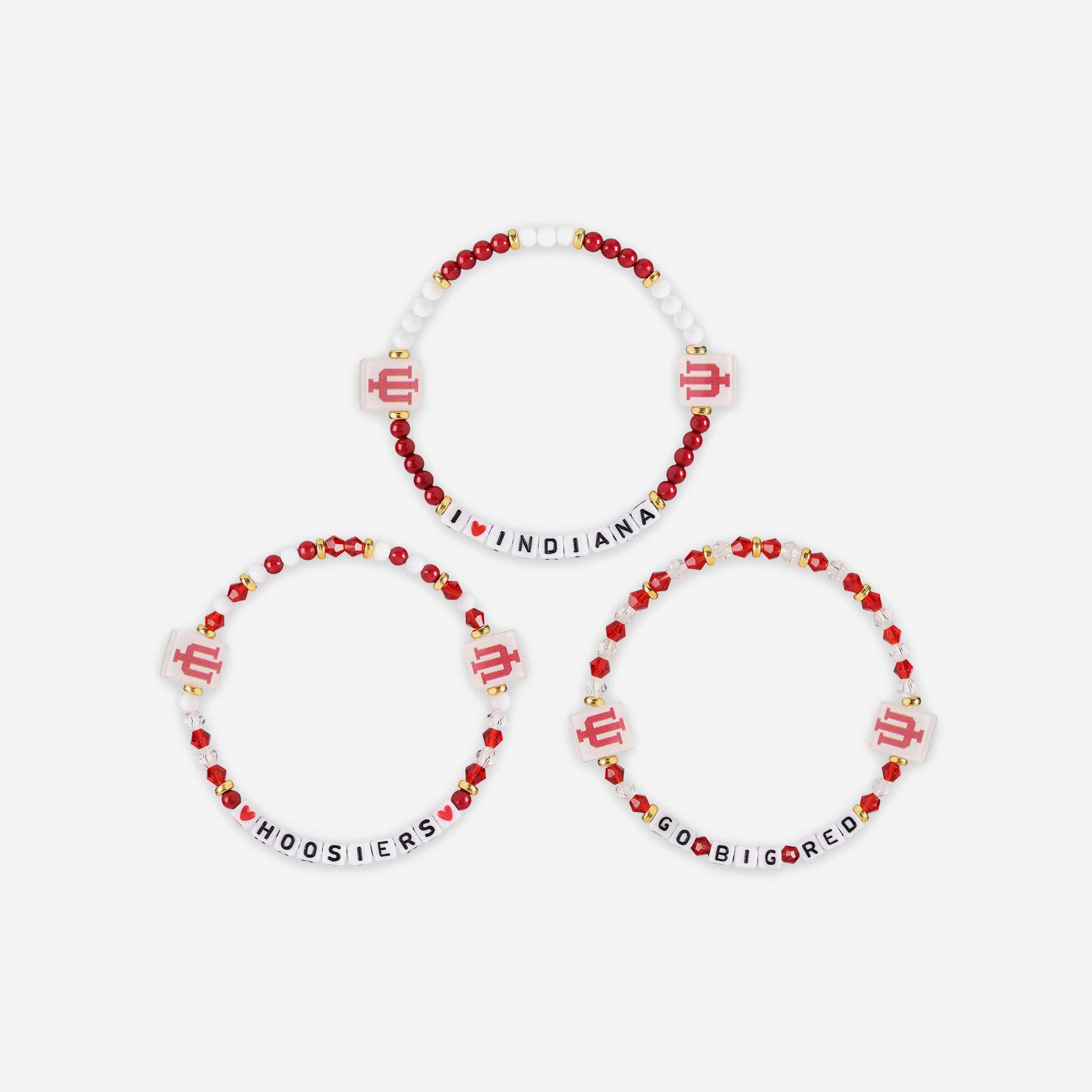Indiana Hoosiers 3 Pack Friendship Bracelet - Image 3