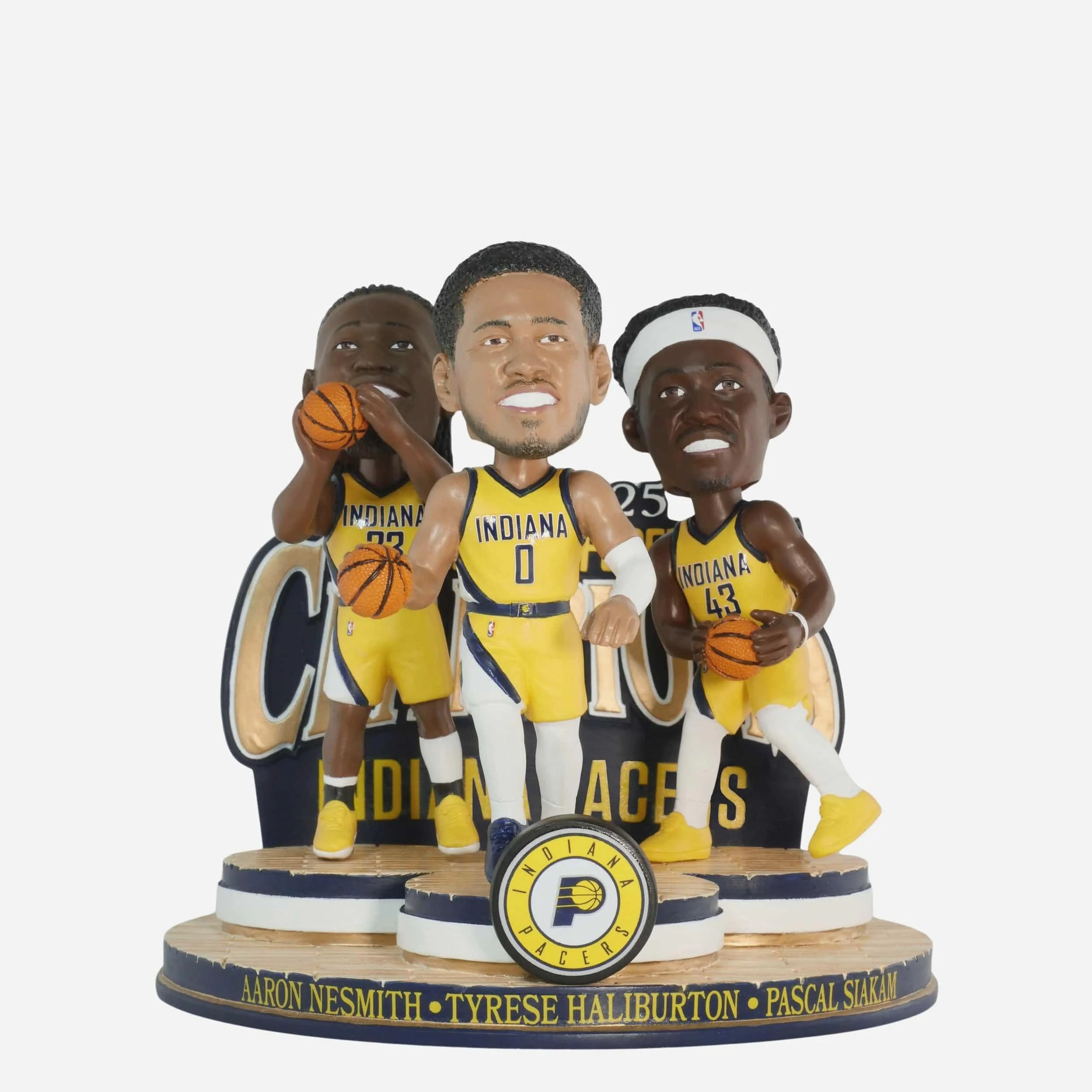 Indiana Pacers 2025 Eastern Conference Champions Mini Bobblehead Scene