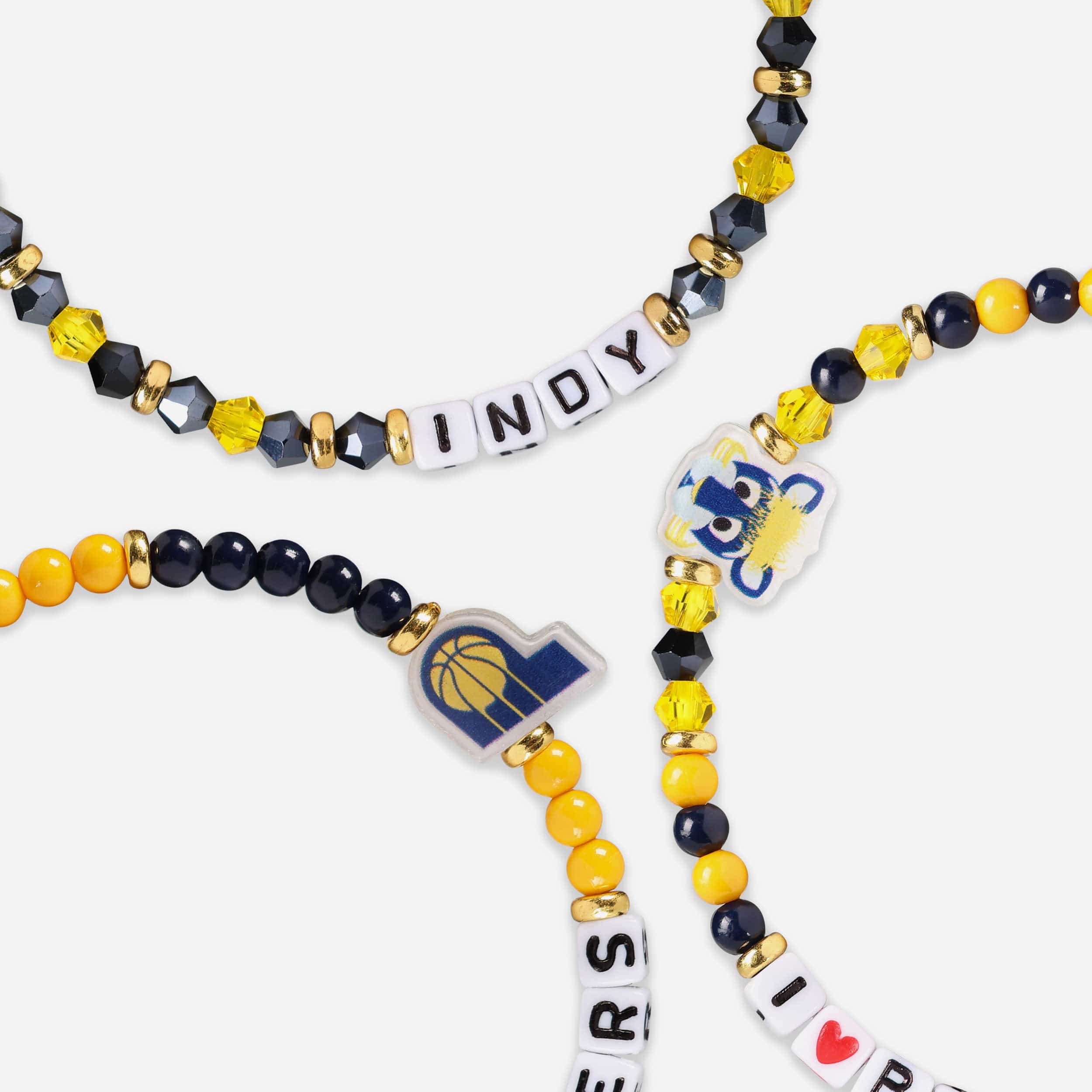 Indiana Pacers 3 Pack Friendship Bracelet - Image 2