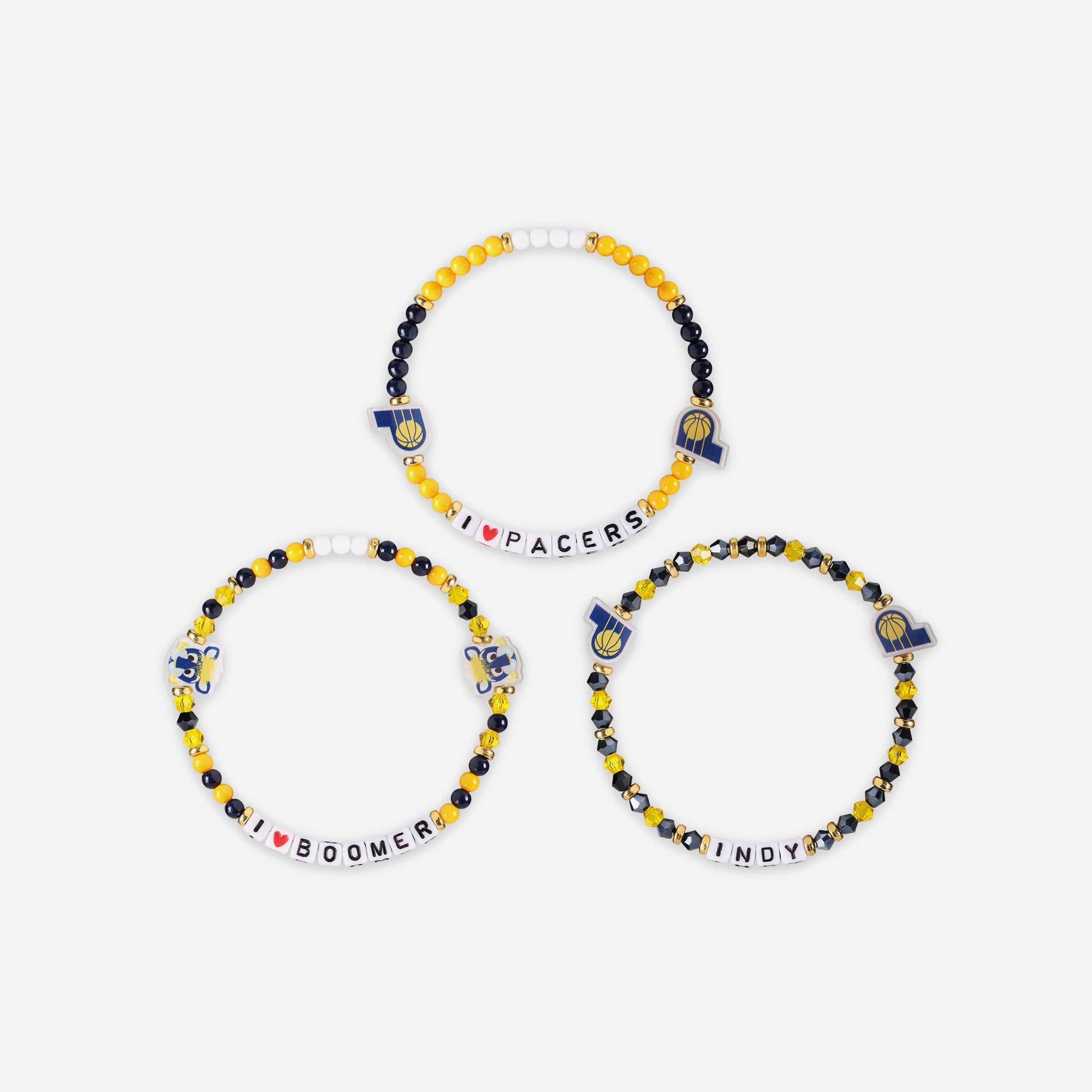 Indiana Pacers 3 Pack Friendship Bracelet - Image 3