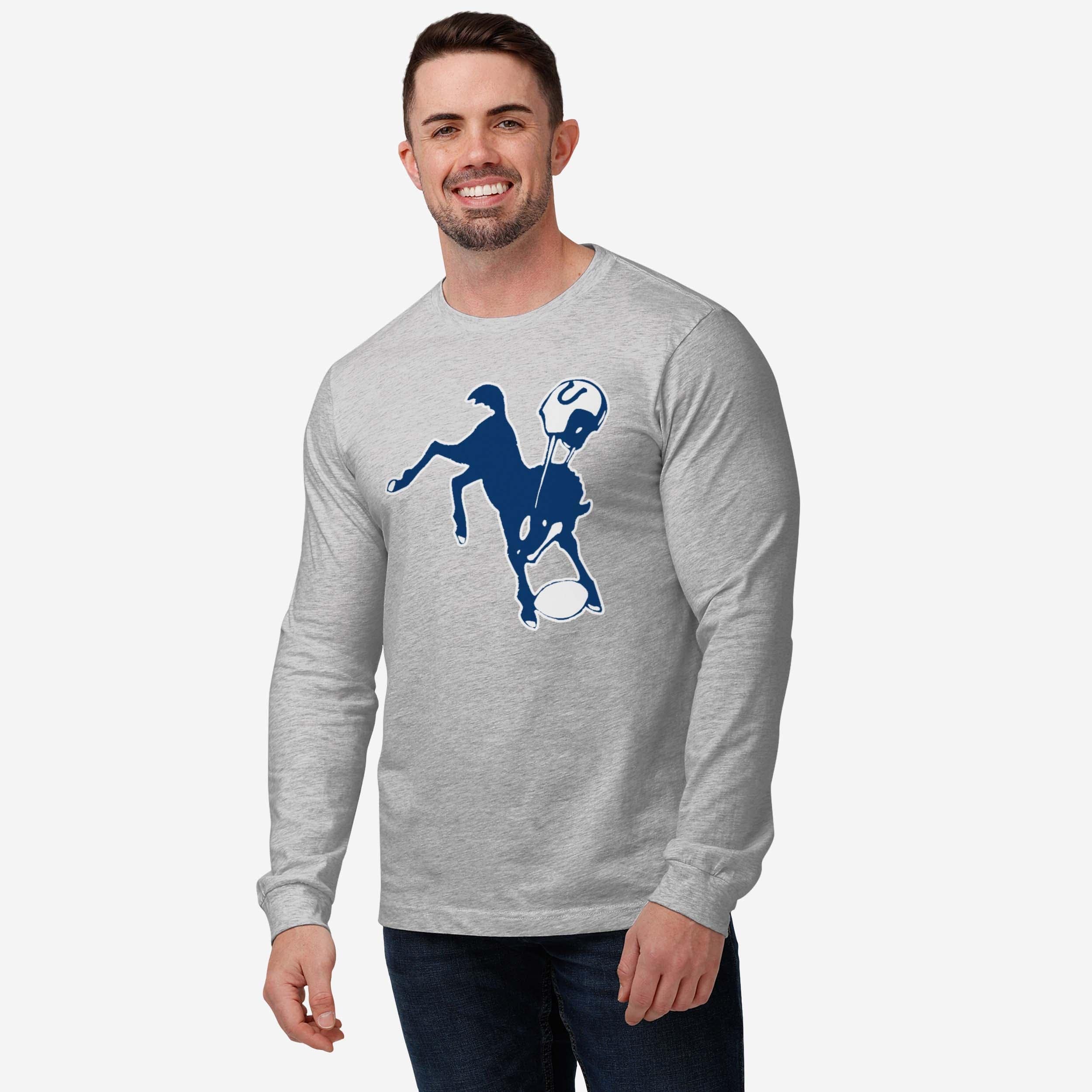 Indianapolis Colts 1961 Retro Logo Long Sleeve T-Shirt - Image 6