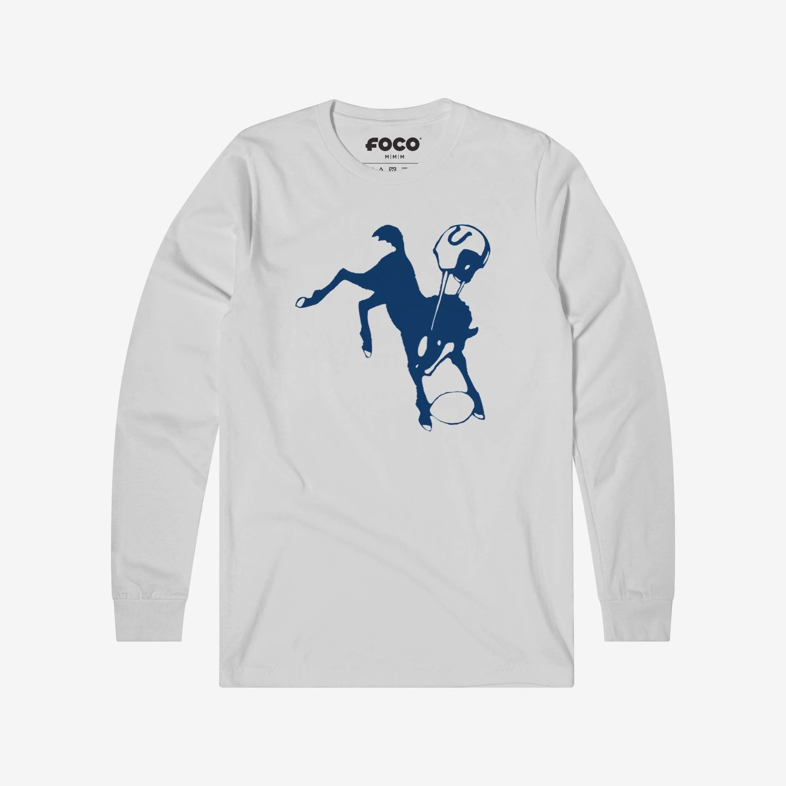 Indianapolis Colts 1961 Retro Logo Long Sleeve T-Shirt - Image 9