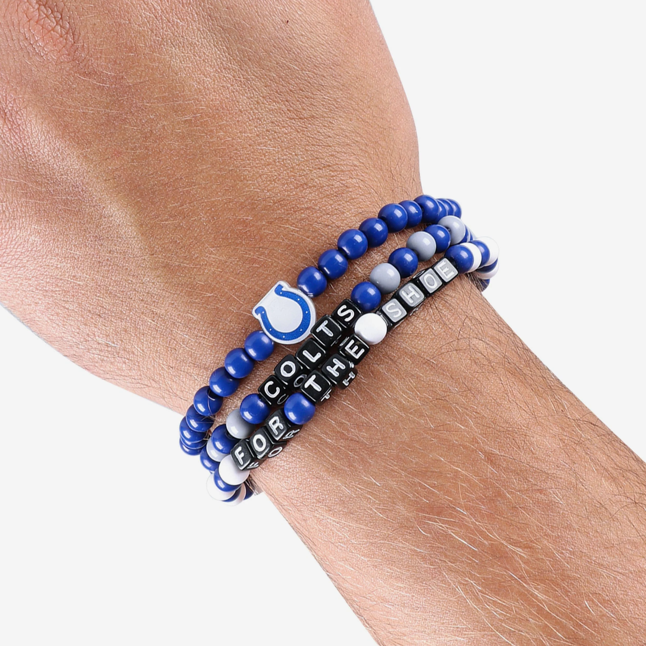 Indianapolis Colts 3 Pack Beaded Friendship Bracelet - Image 4